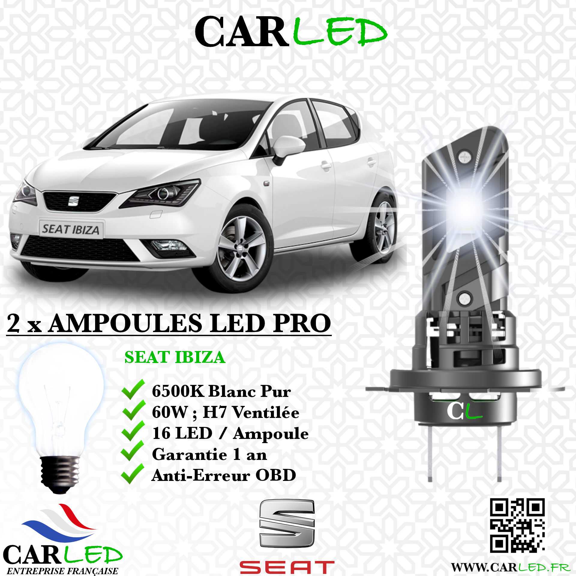 KIT AMPOULE LED SEAT IBIZA
