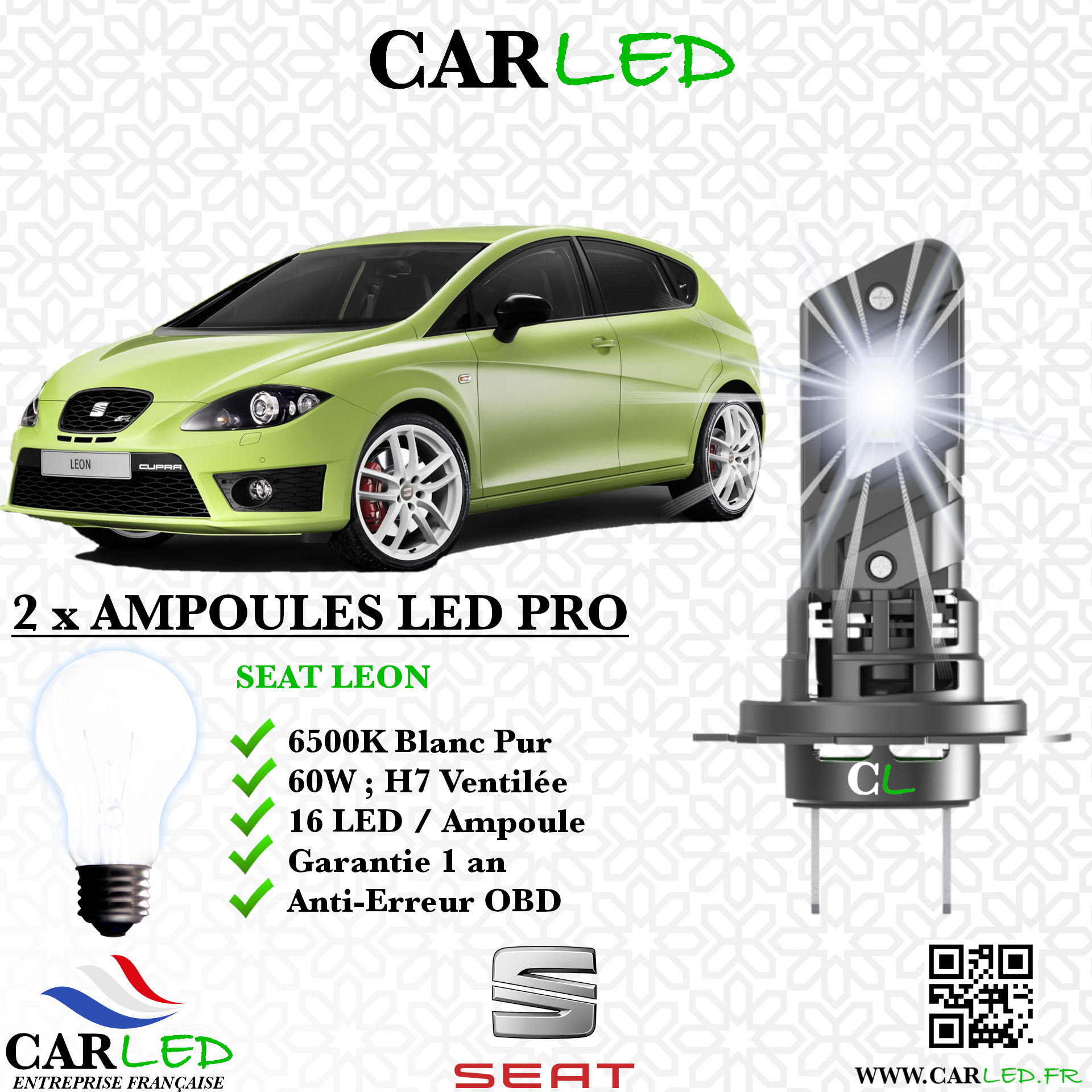 KIT AMPOULE LED SEAT LEON