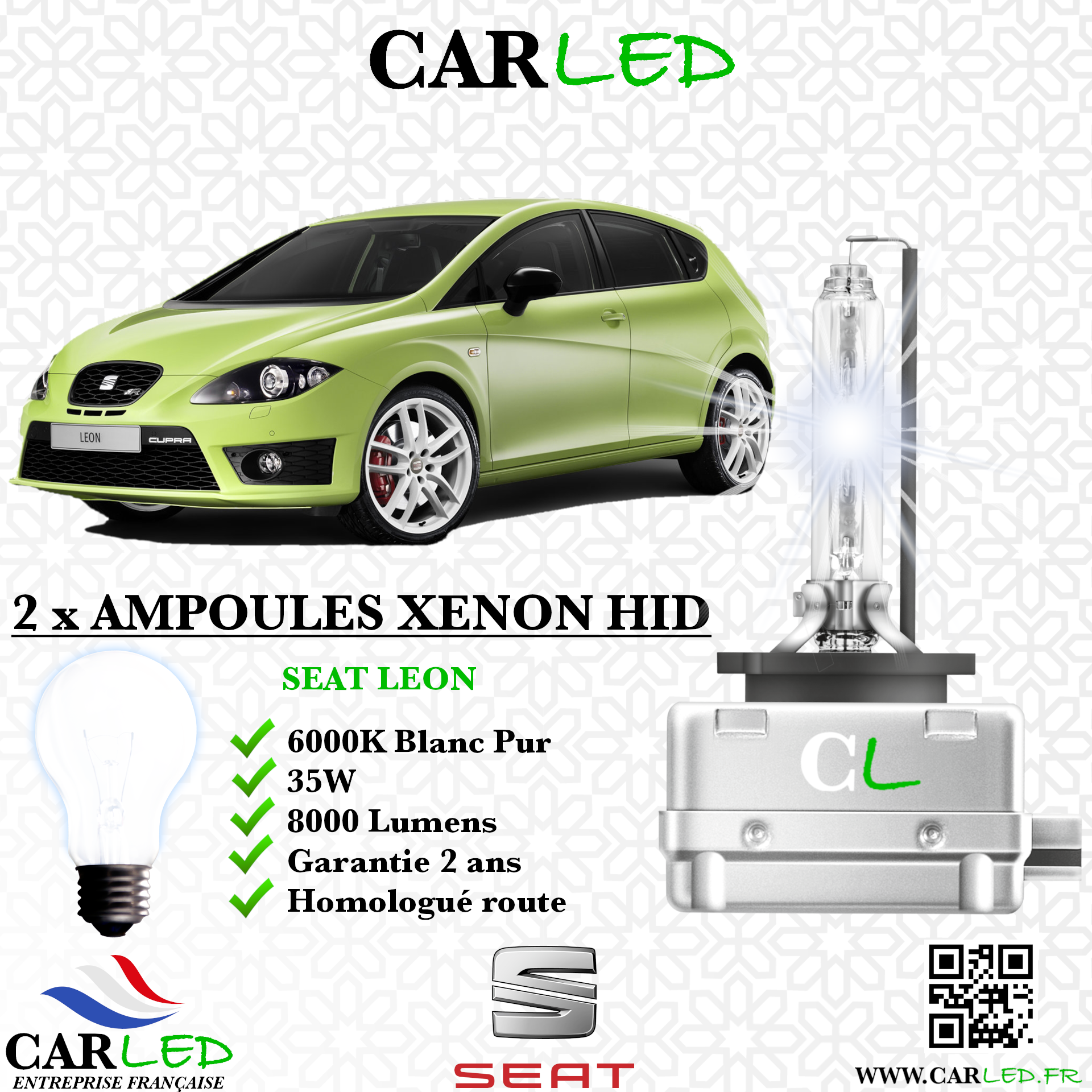 KIT AMPOULE HID XÉNON SEAT LEON