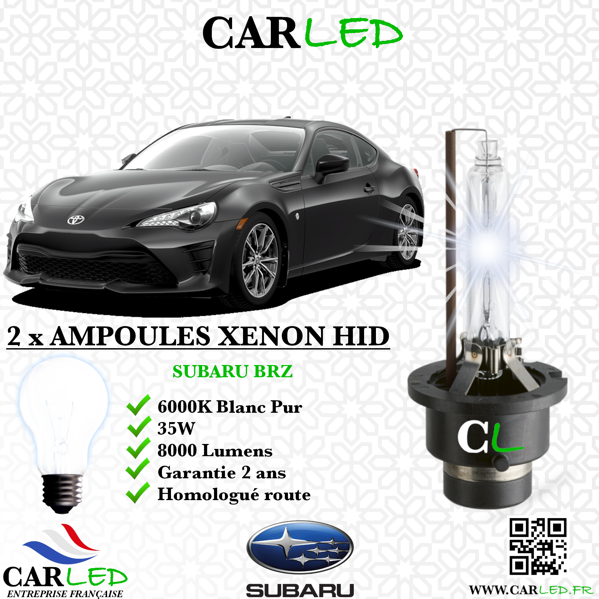 KIT AMPOULE HID XÉNON SUBARU BRZ