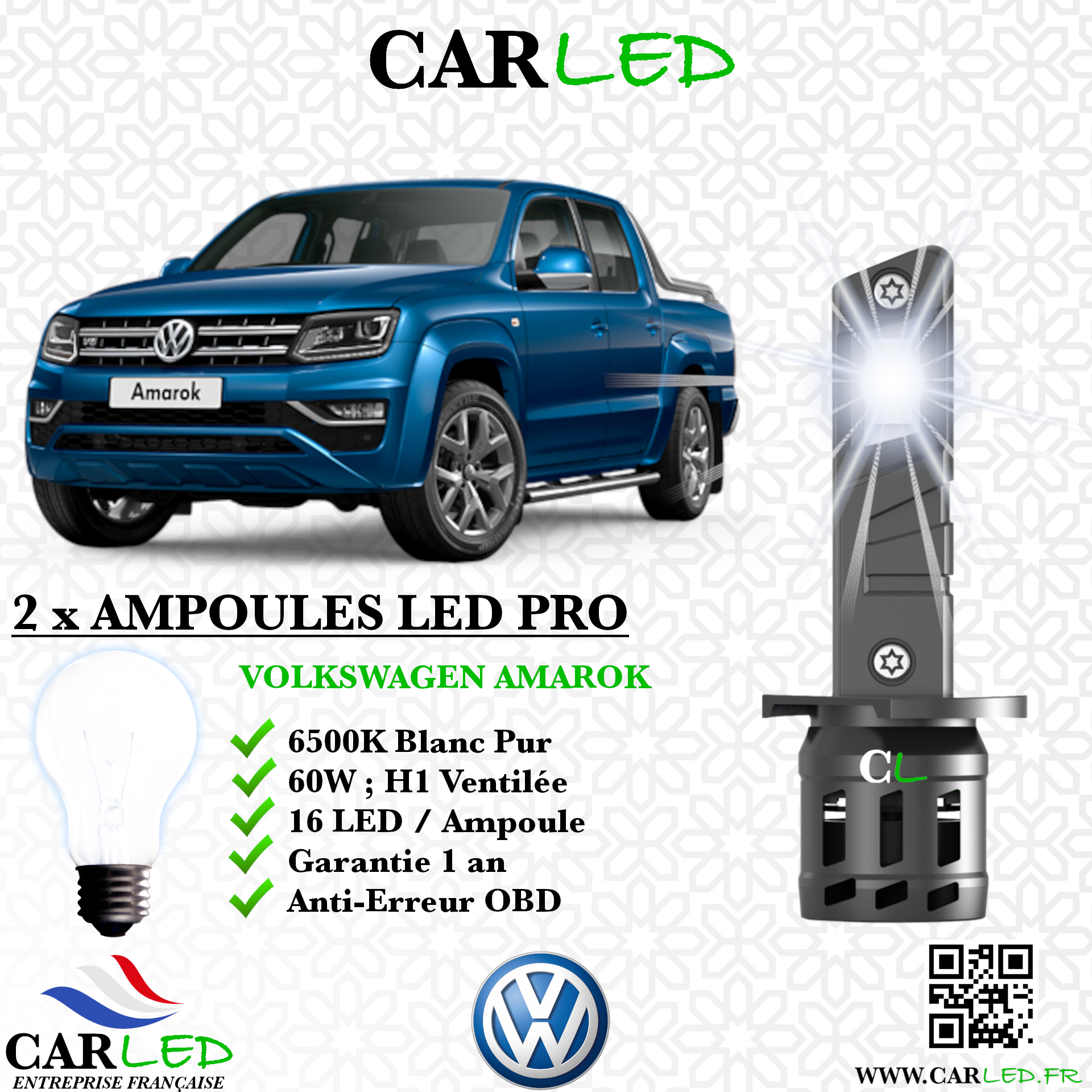 KIT AMPOULE LED VOLKSWAGEN AMAROK