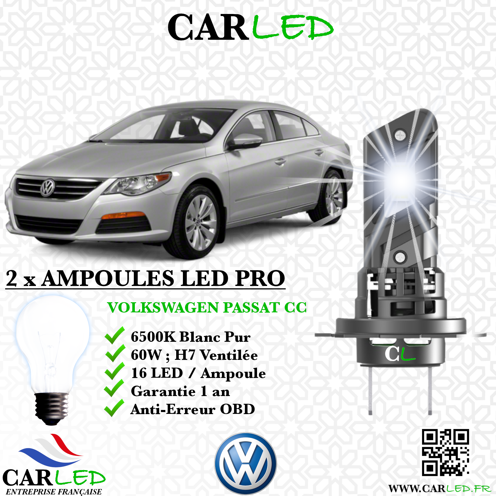 KIT AMPOULE LED VOLKSWAGEN PASSAT CC