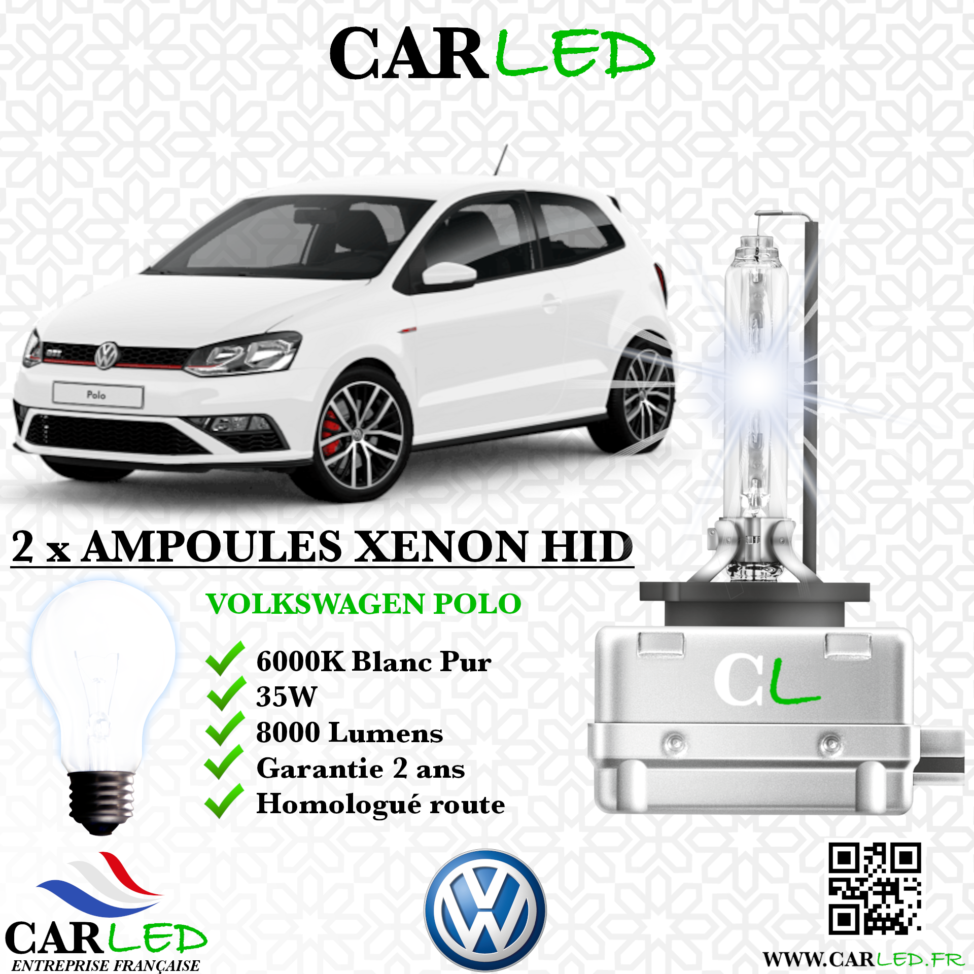 KIT AMPOULE HID XÉNON VOLKSWAGEN POLO