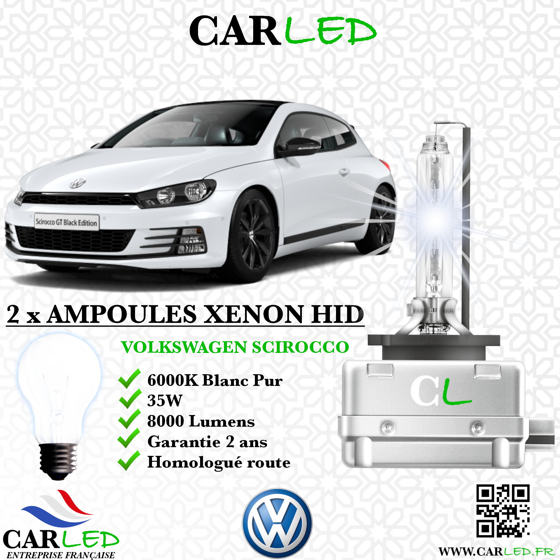 KIT AMPOULE HID XÉNON VOLKSWAGEN SCIROCCO