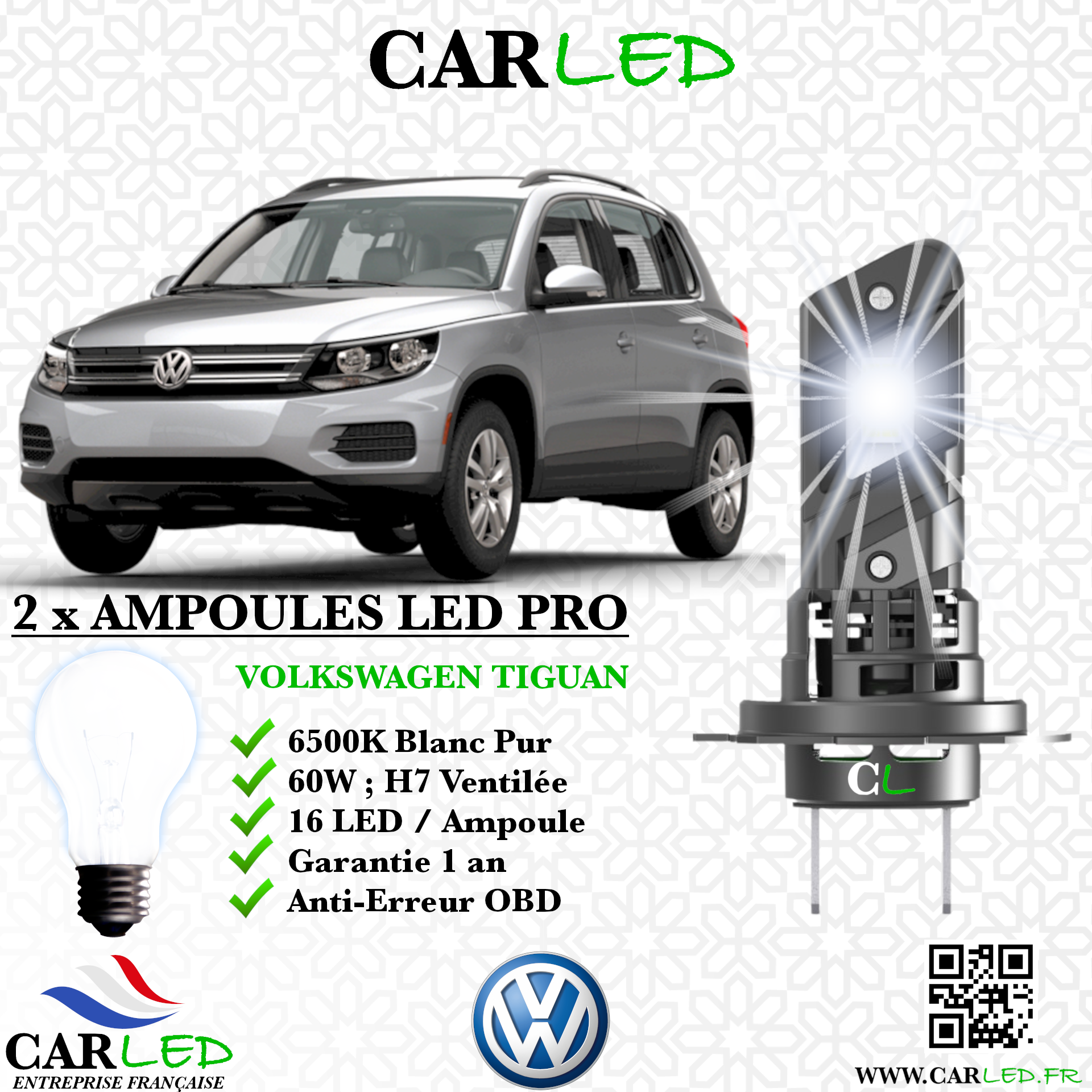 KIT AMPOULE LED VOLKSWAGEN TIGUAN
