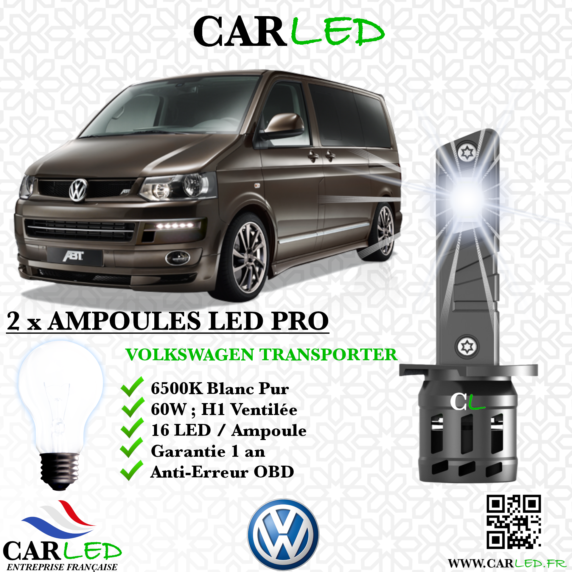 KIT AMPOULE LED VOLKSWAGEN TRANSPORTER