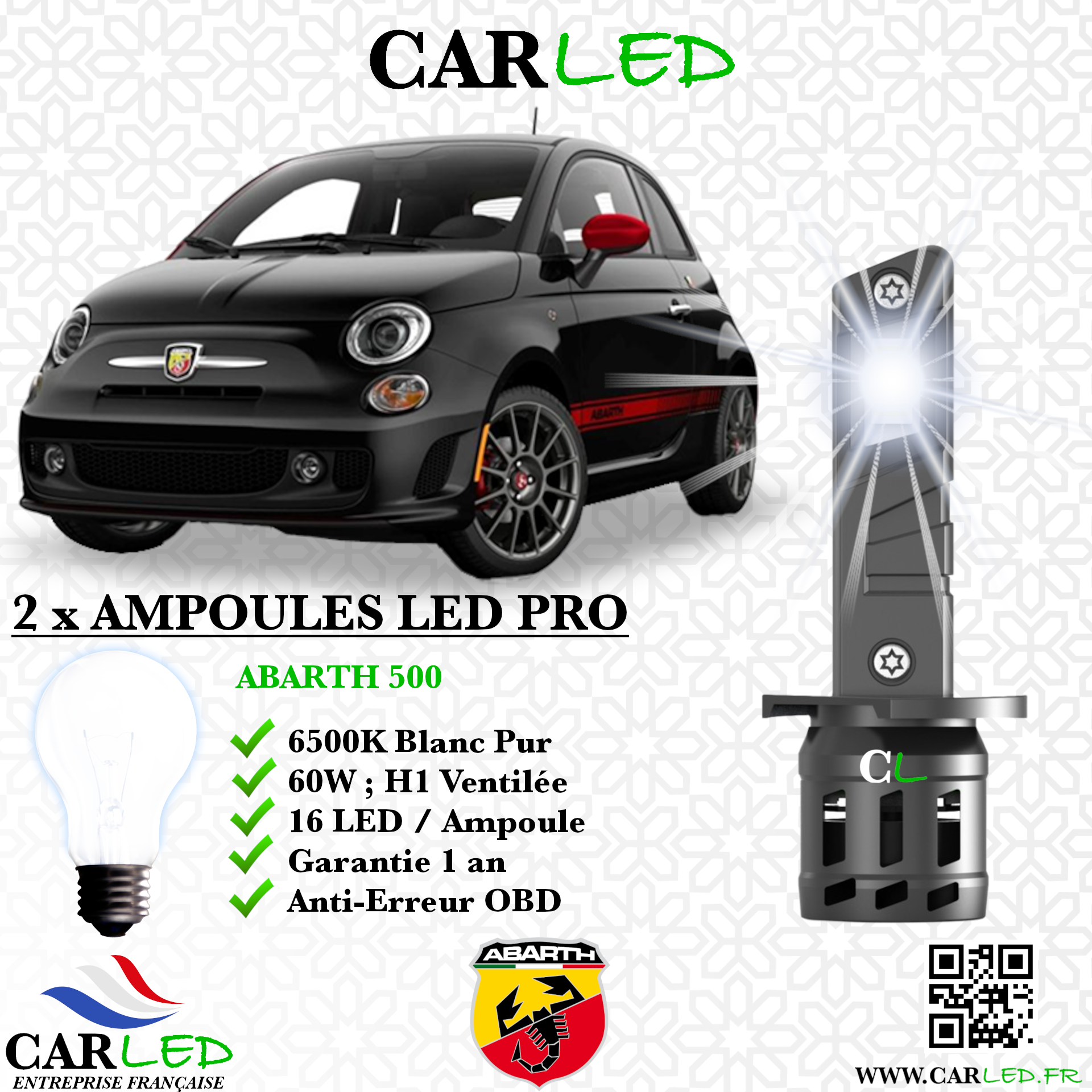 KIT AMPOULE LED ABARTH 500