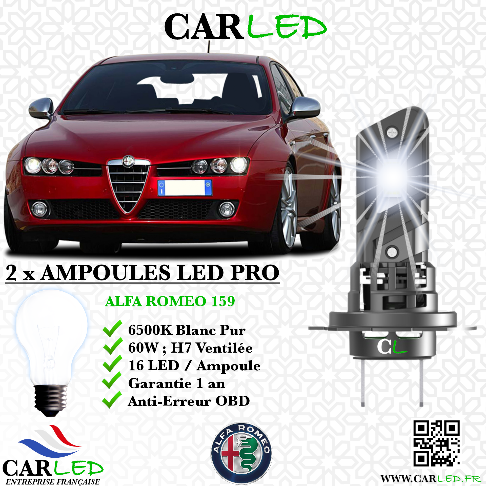 KIT AMPOULE LED ALFA ROMEO 159
