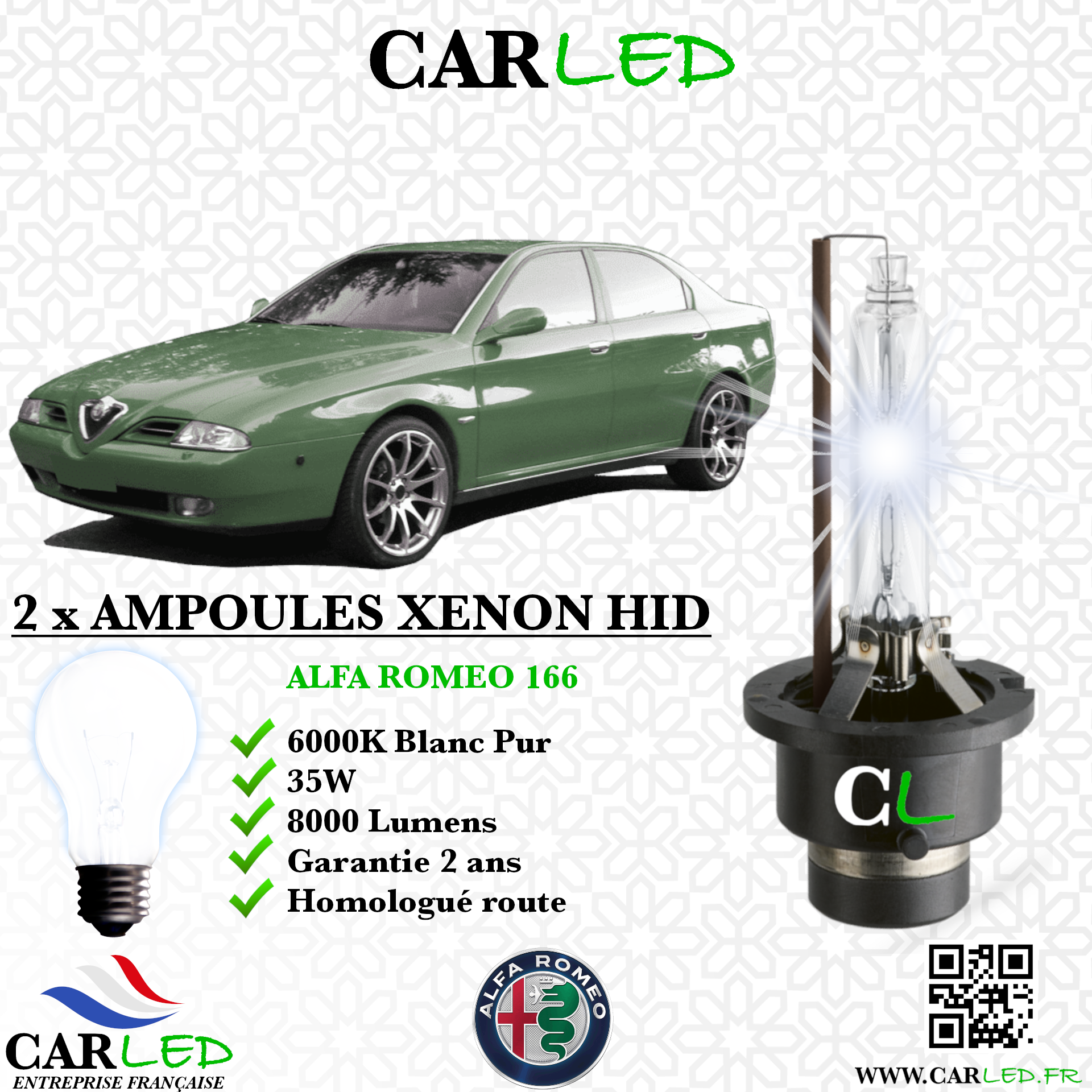 KIT AMPOULE HID XÉNON ALFA ROMEO 166