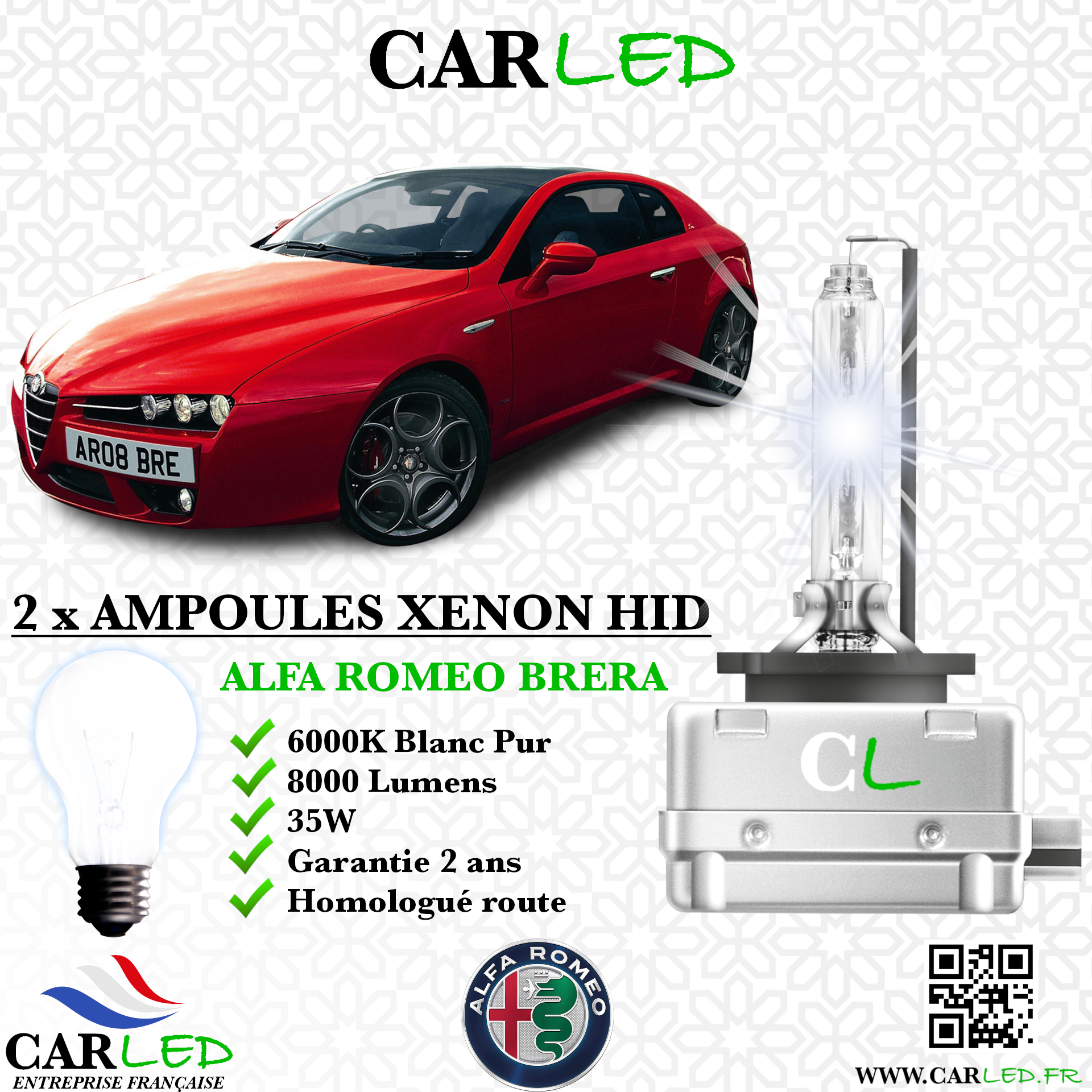 KIT AMPOULE HID XÉNON ALFA ROMEO BRERA