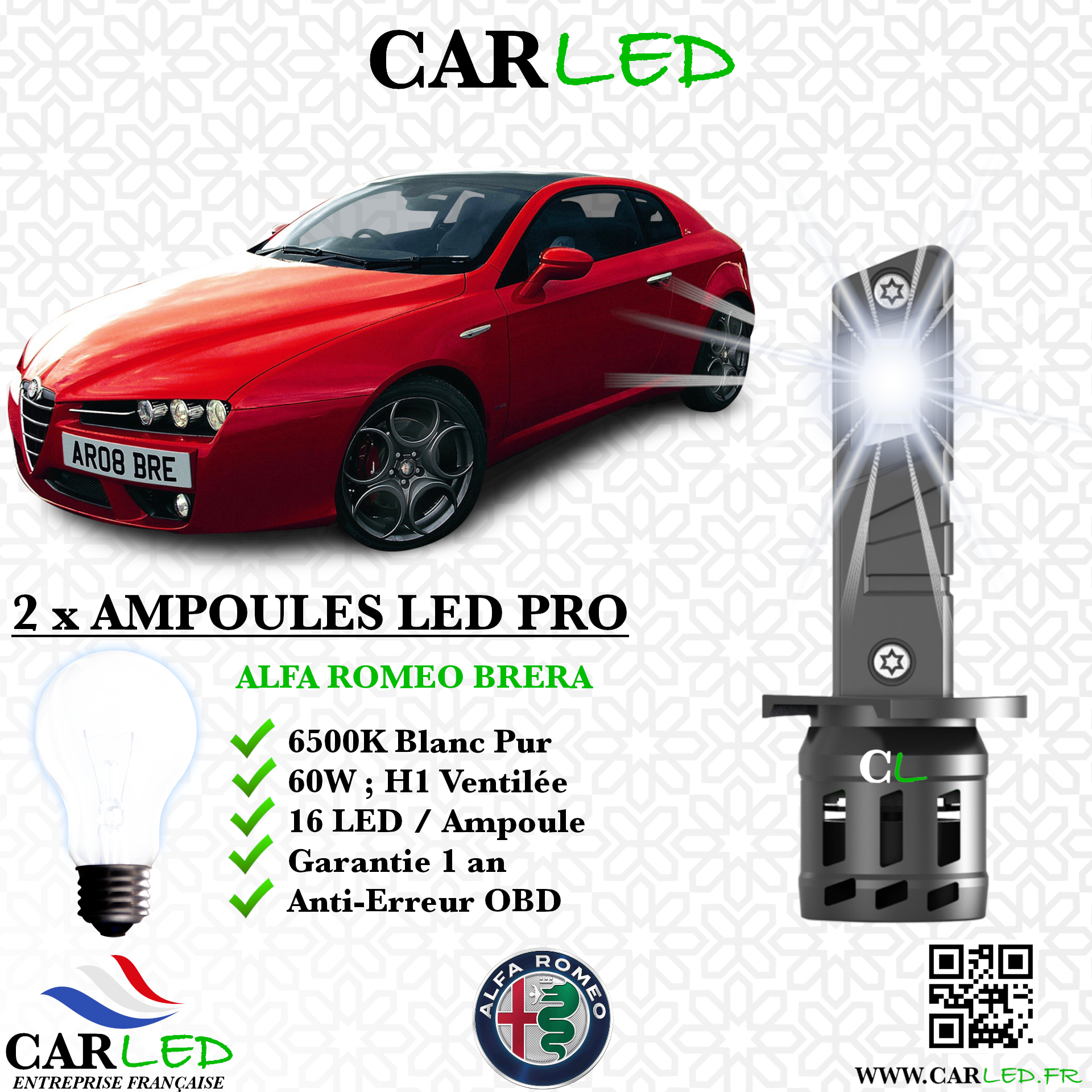 KIT AMPOULE LED ALFA ROMEO BRERA
