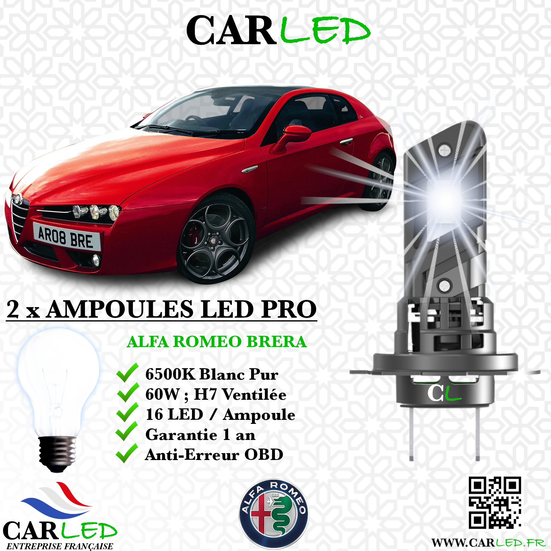 KIT AMPOULE LED ALFA ROMEO BRERA