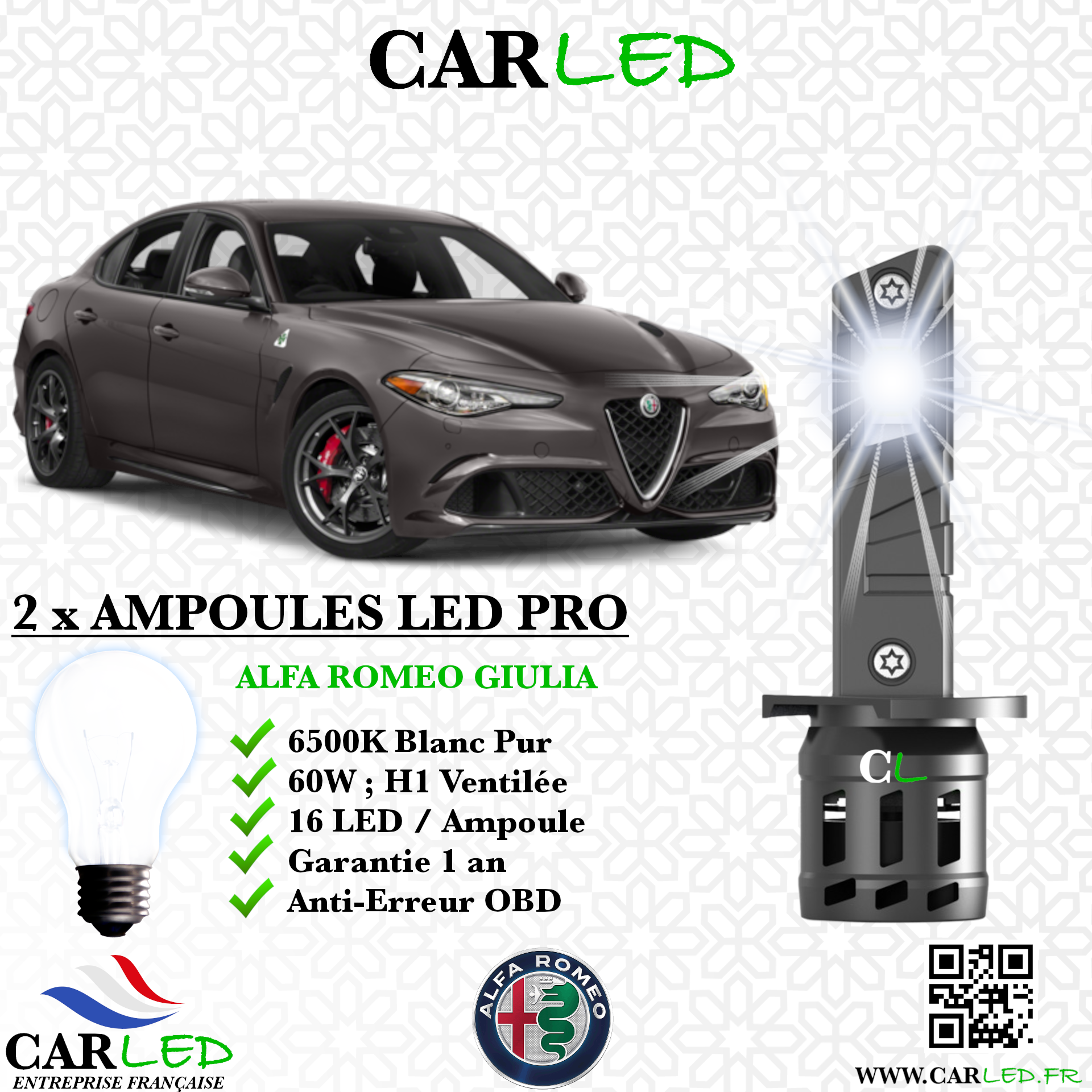 KIT AMPOULE LED ALFA ROMEO GIULIA