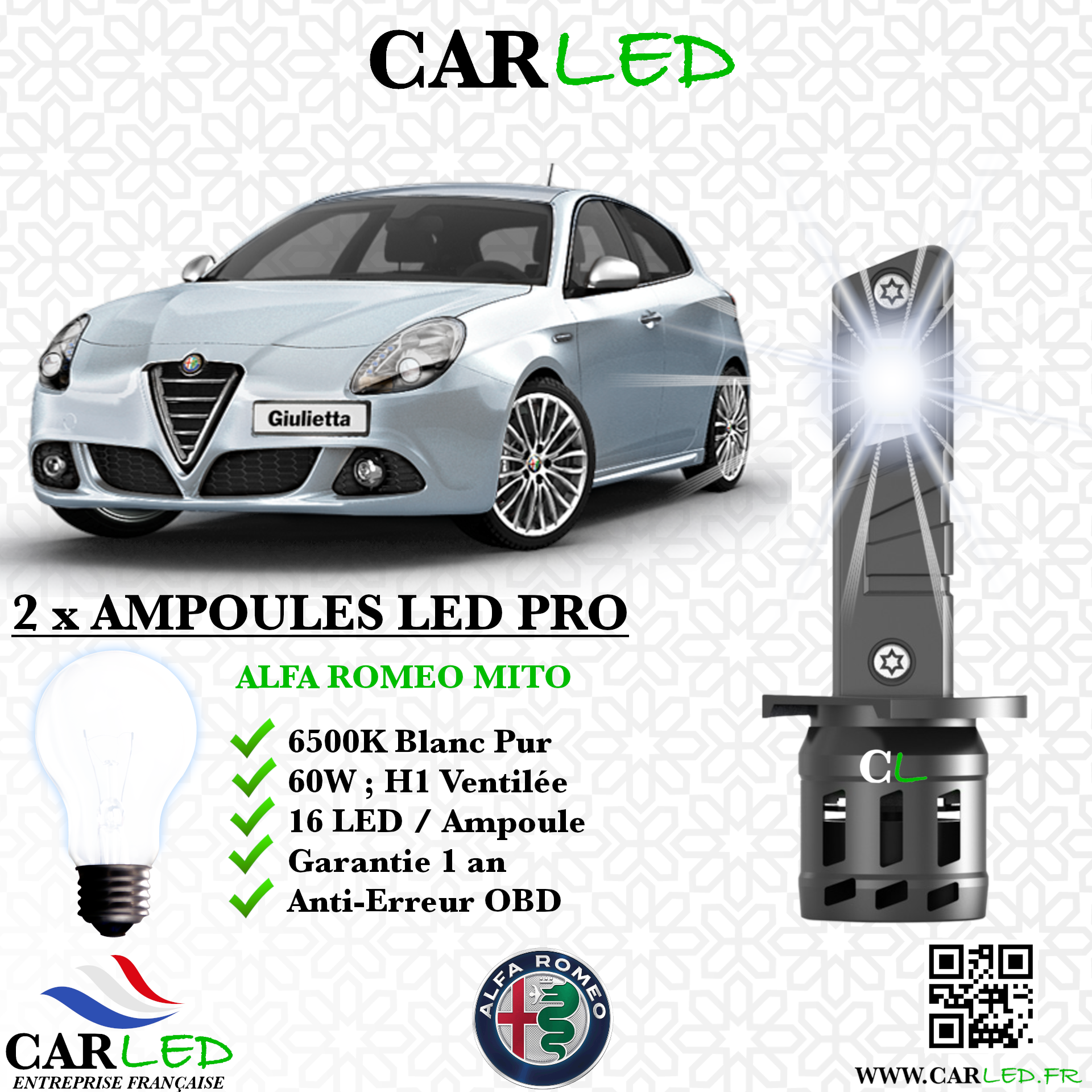 KIT AMPOULE LED ALFA ROMEO GIULIETTA
