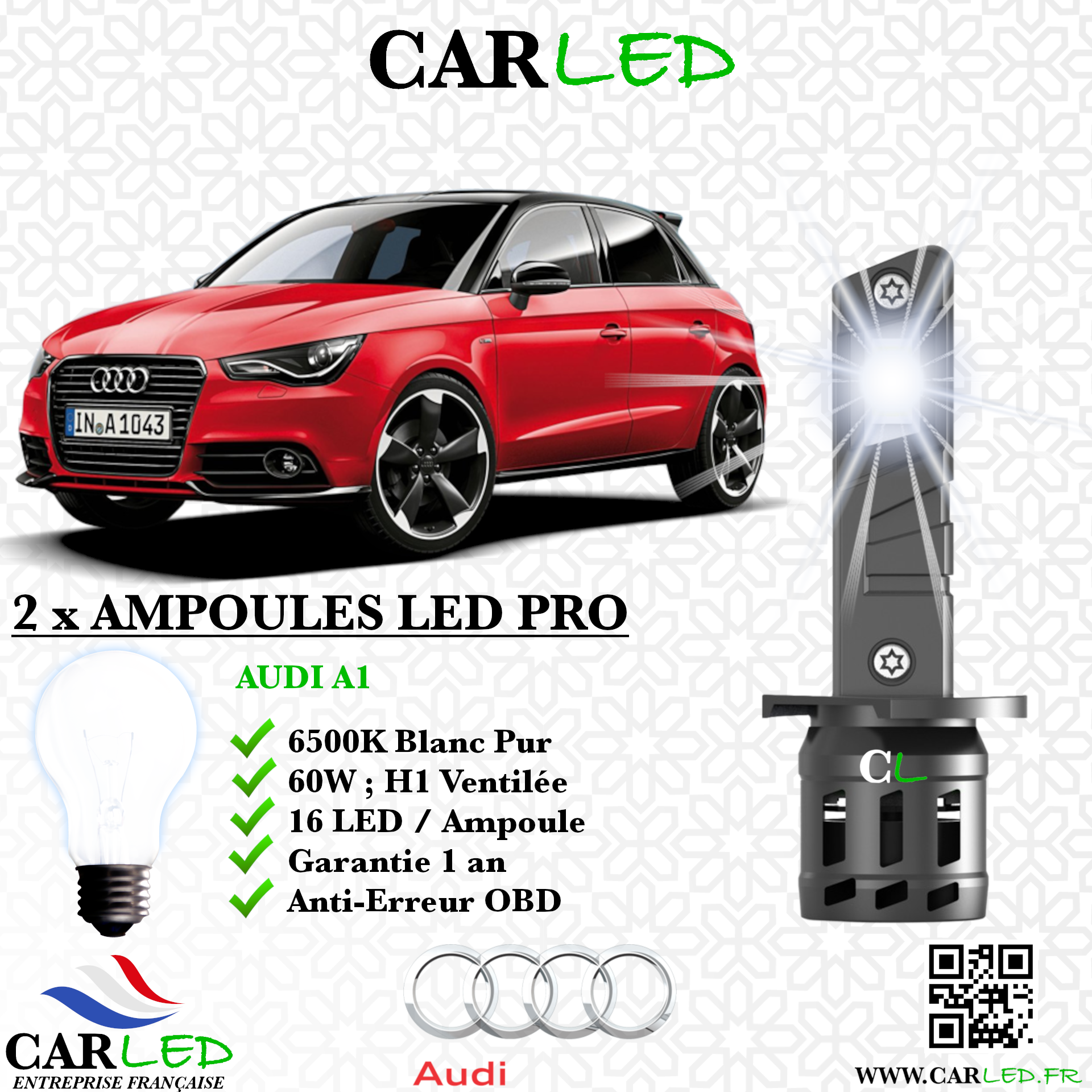 KIT AMPOULE LED AUDI A1