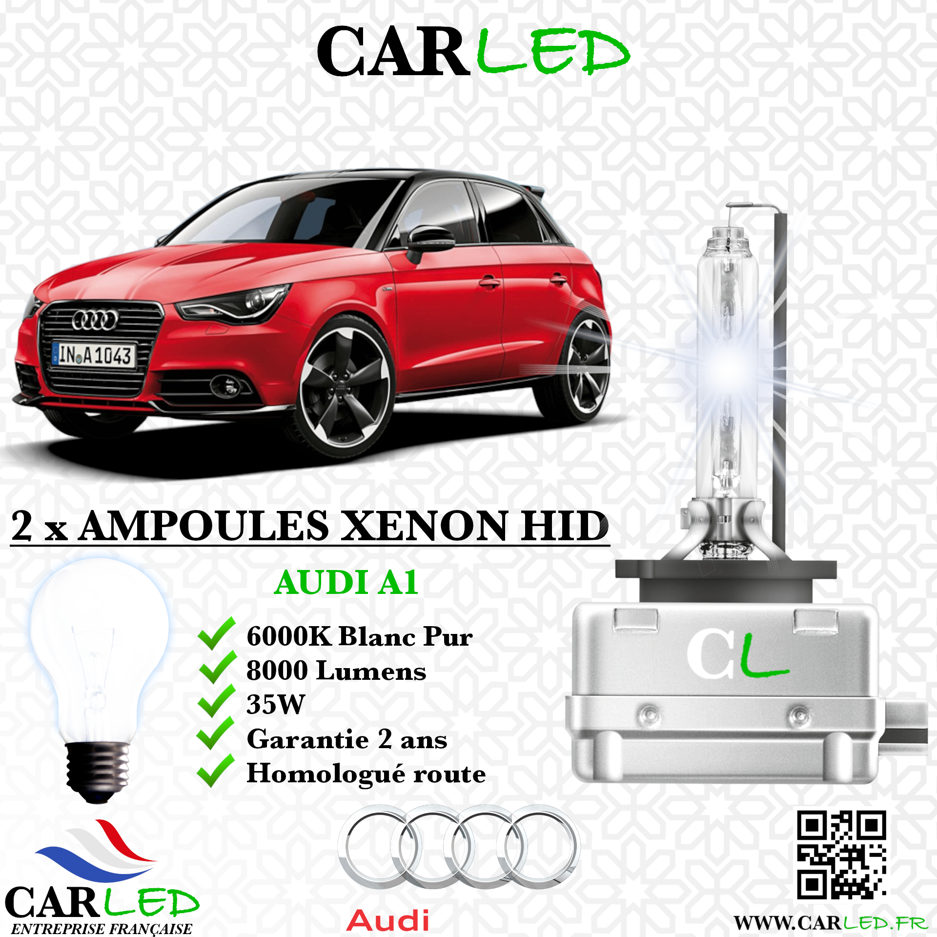 KIT AMPOULE HID XÉNON AUDI A1