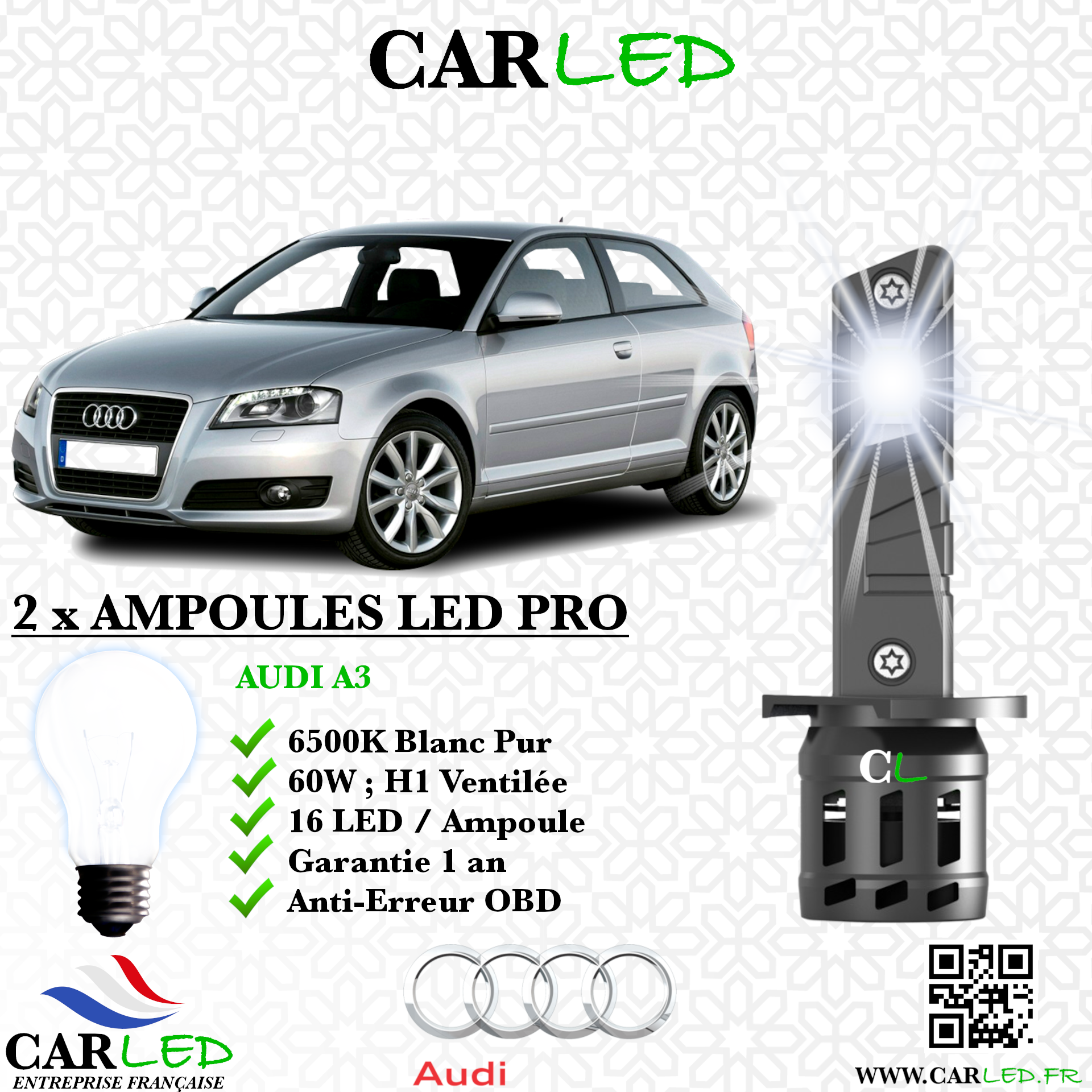 KIT AMPOULE LED AUDI A3