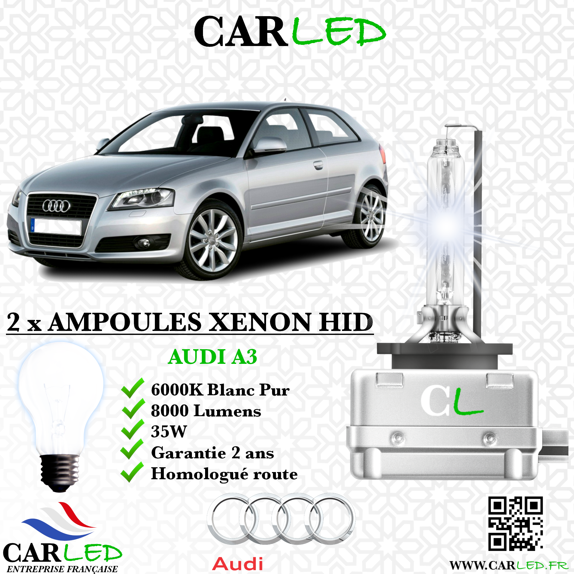 KIT AMPOULE HID XÉNON AUDI A3
