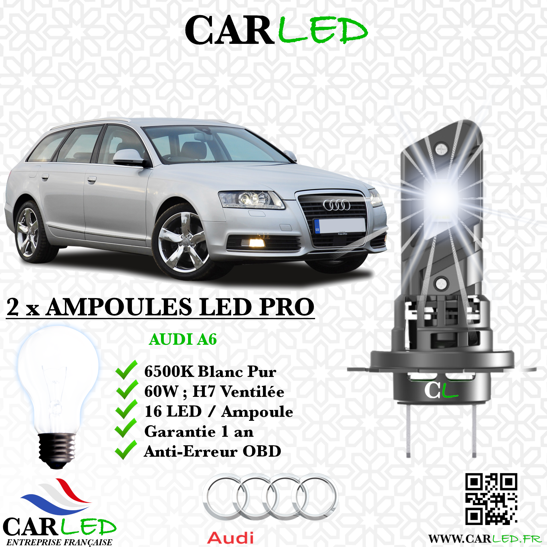 KIT AMPOULE LED AUDI A6 C6