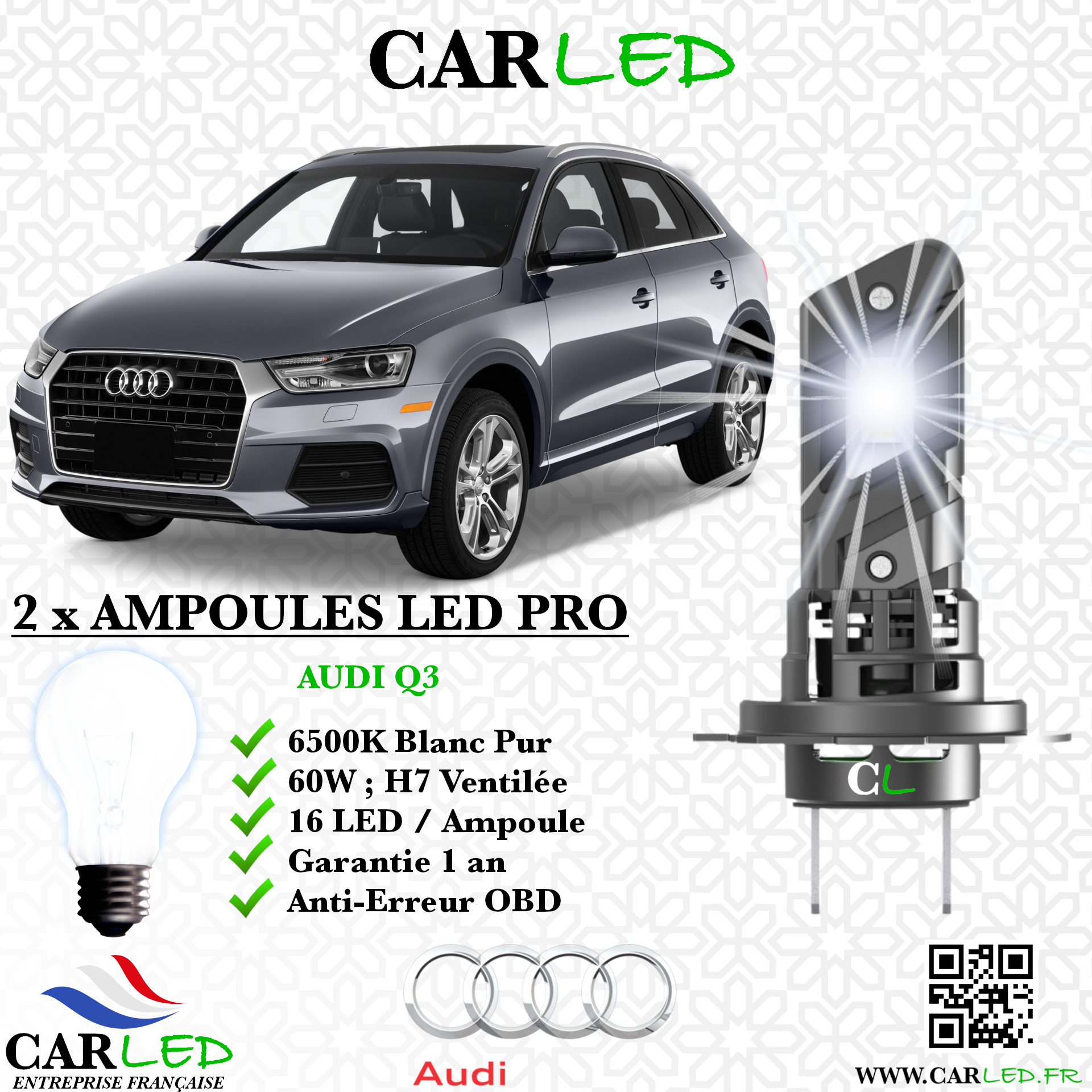 KIT AMPOULE LED AUDI Q3