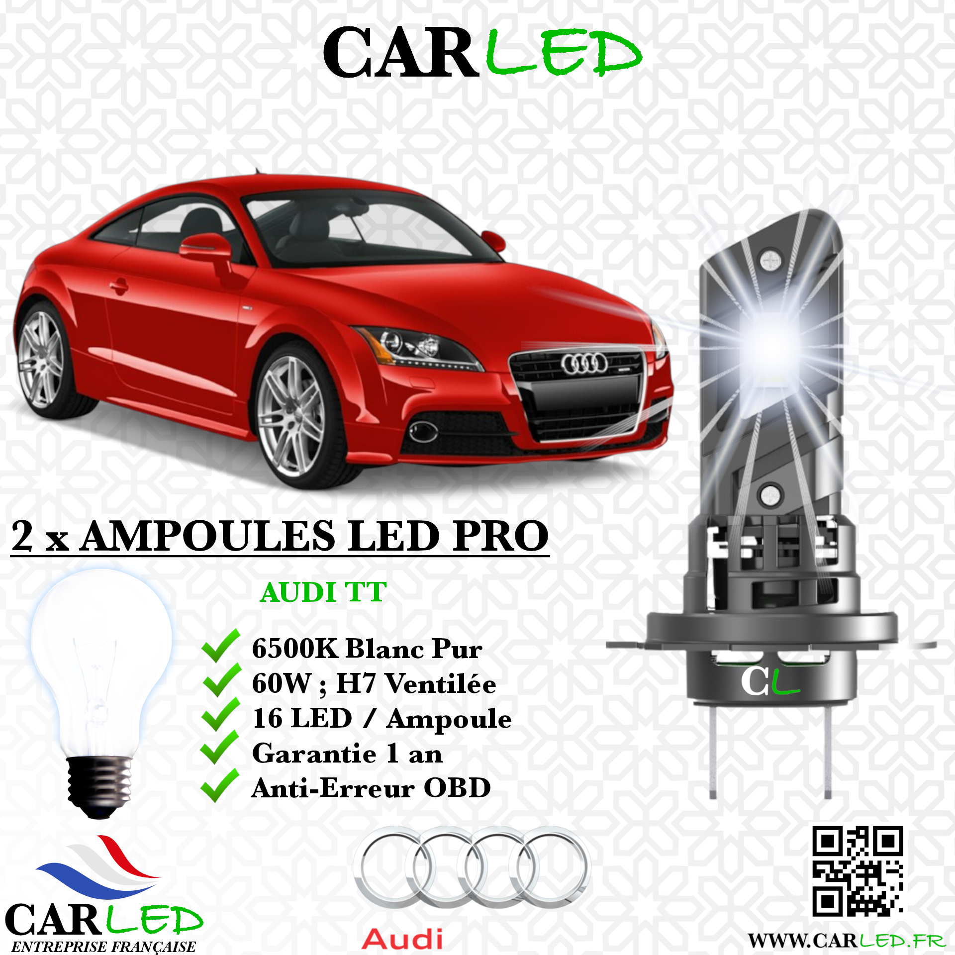 KIT AMPOULE LED AUDI TT