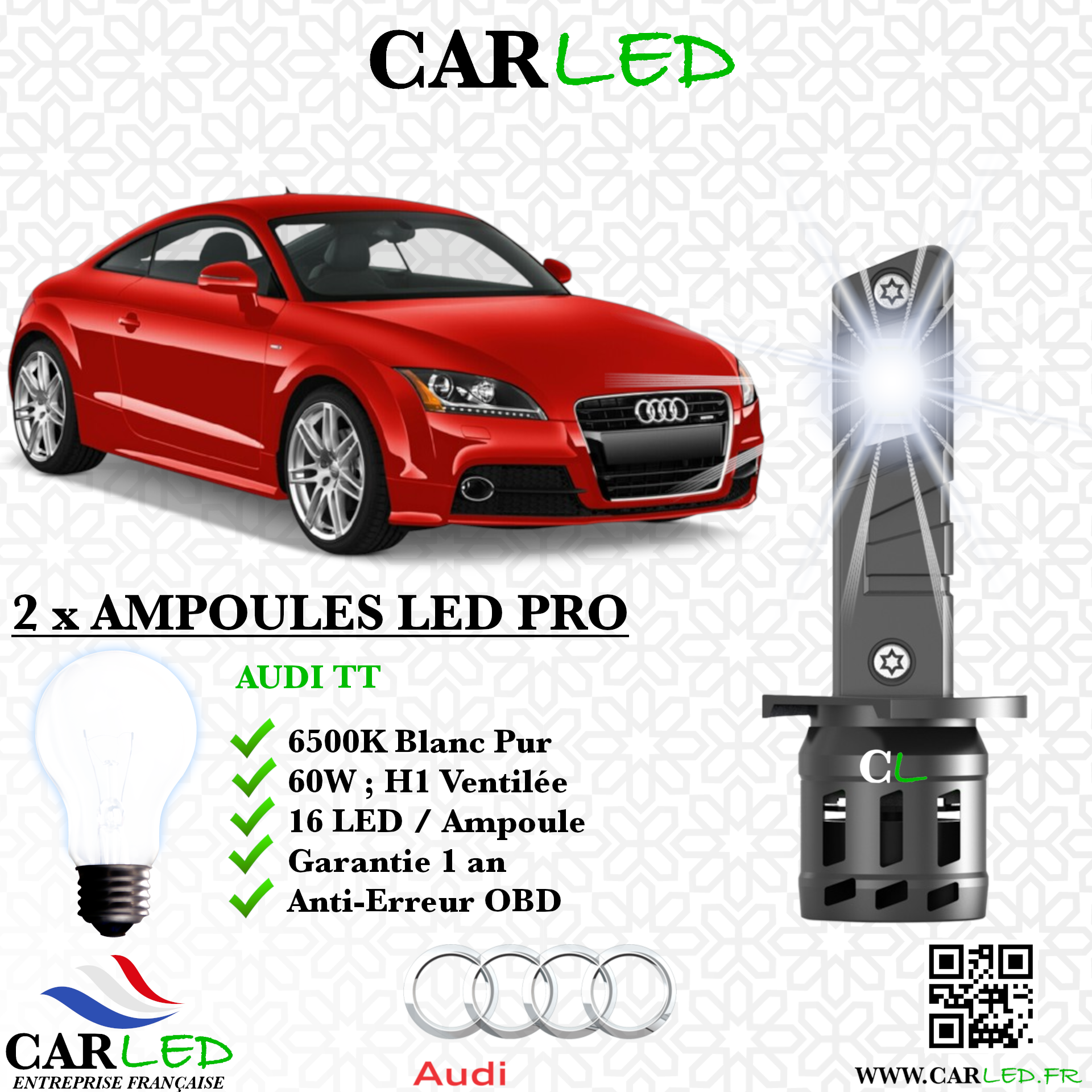 KIT AMPOULE LED AUDI TT