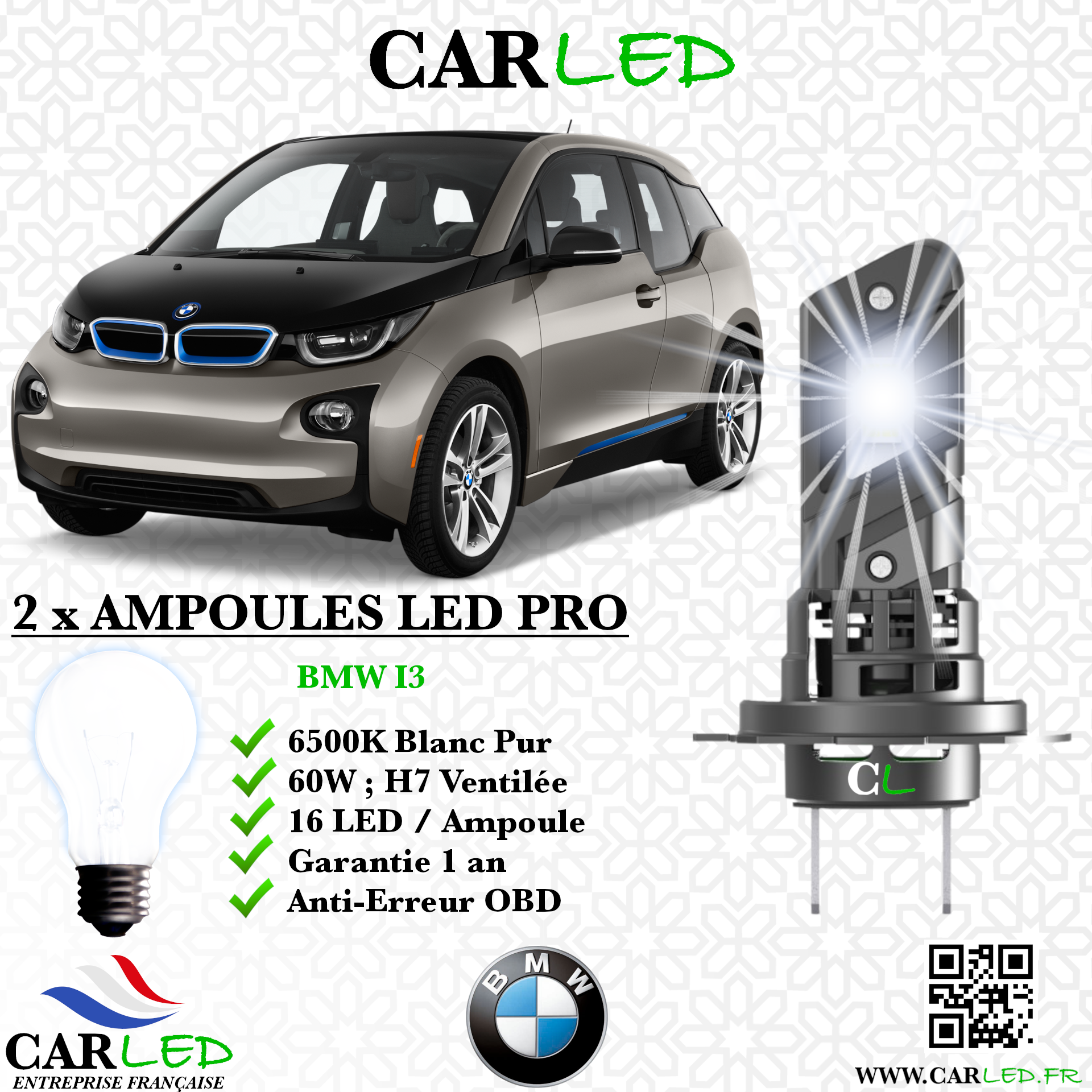 KIT AMPOULE LED BMW I3