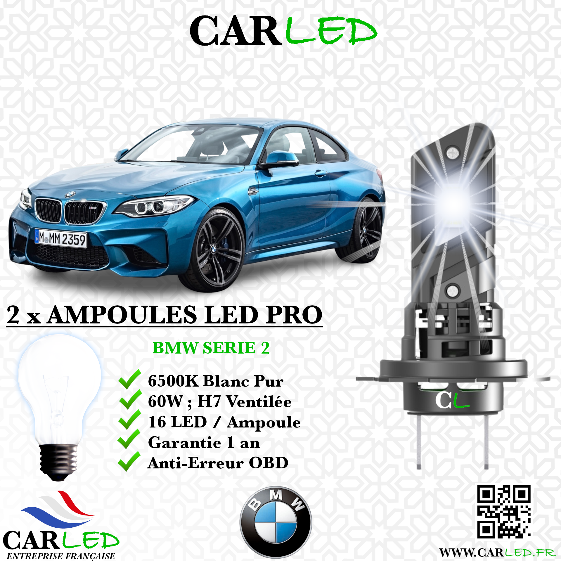 KIT AMPOULE LED BMW SERIE 2 F22/F23/F45/F46