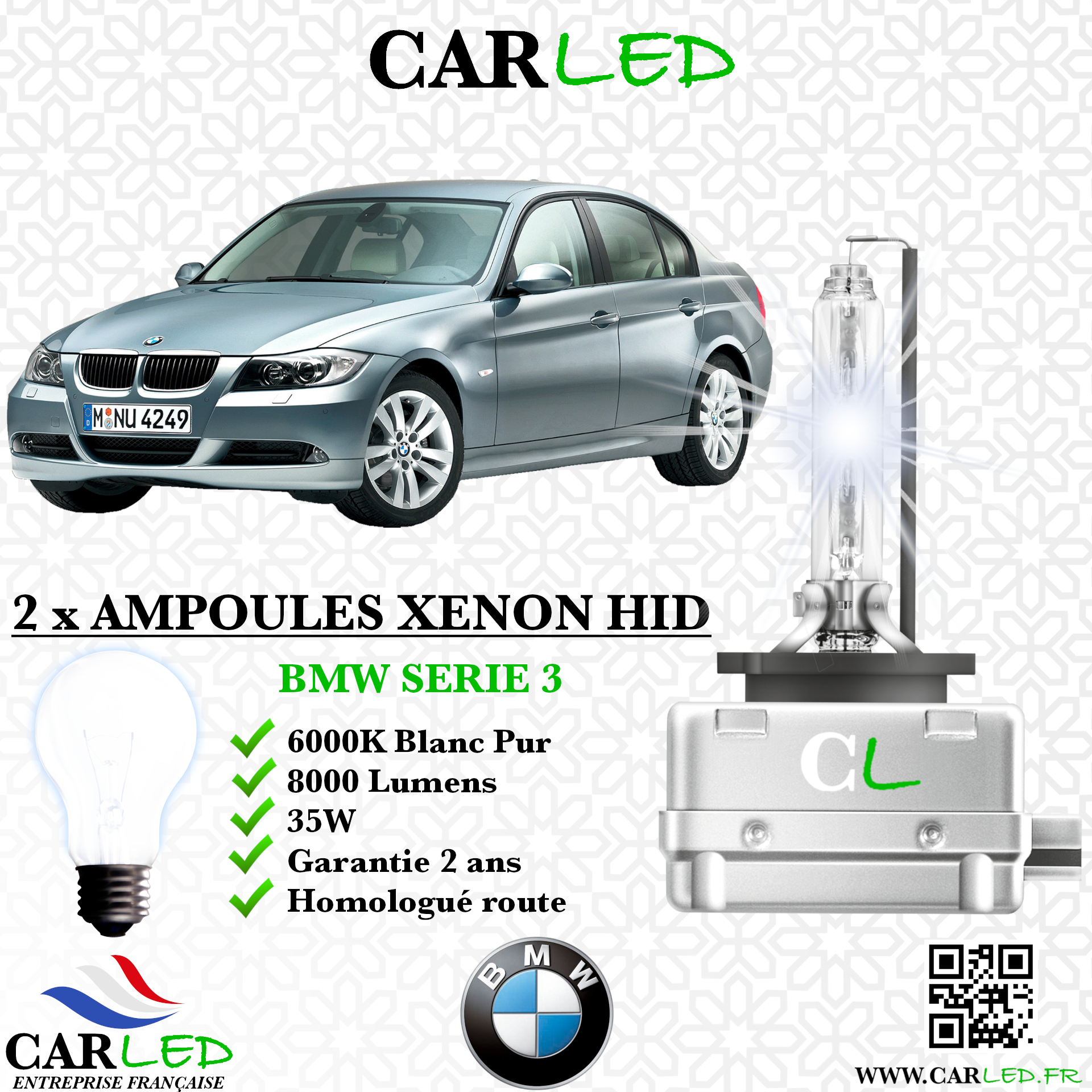 KIT AMPOULE HID XÉNON BMW SERIE 3