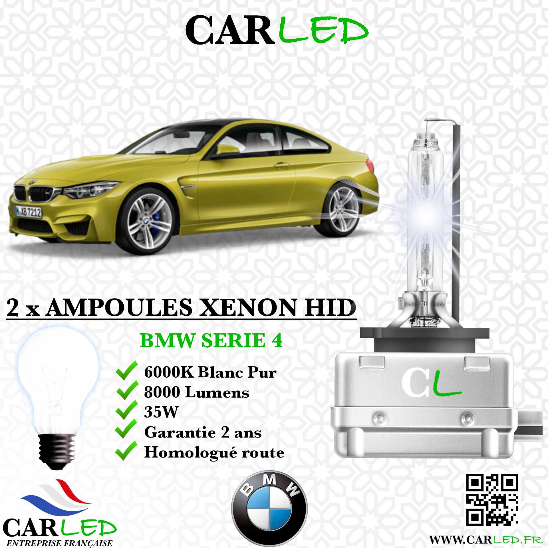 KIT AMPOULE HID XÉNON BMW SERIE 4