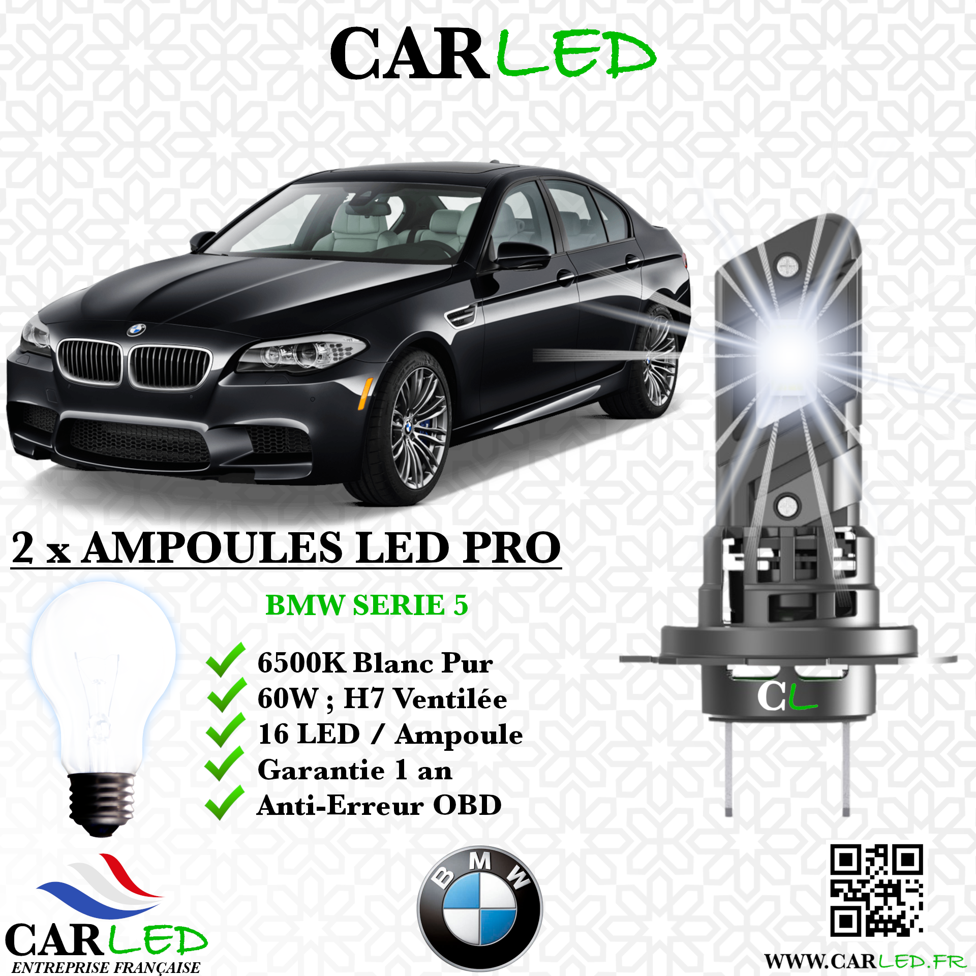 KIT AMPOULE LED BMW SERIE 5 F07/F10/F11