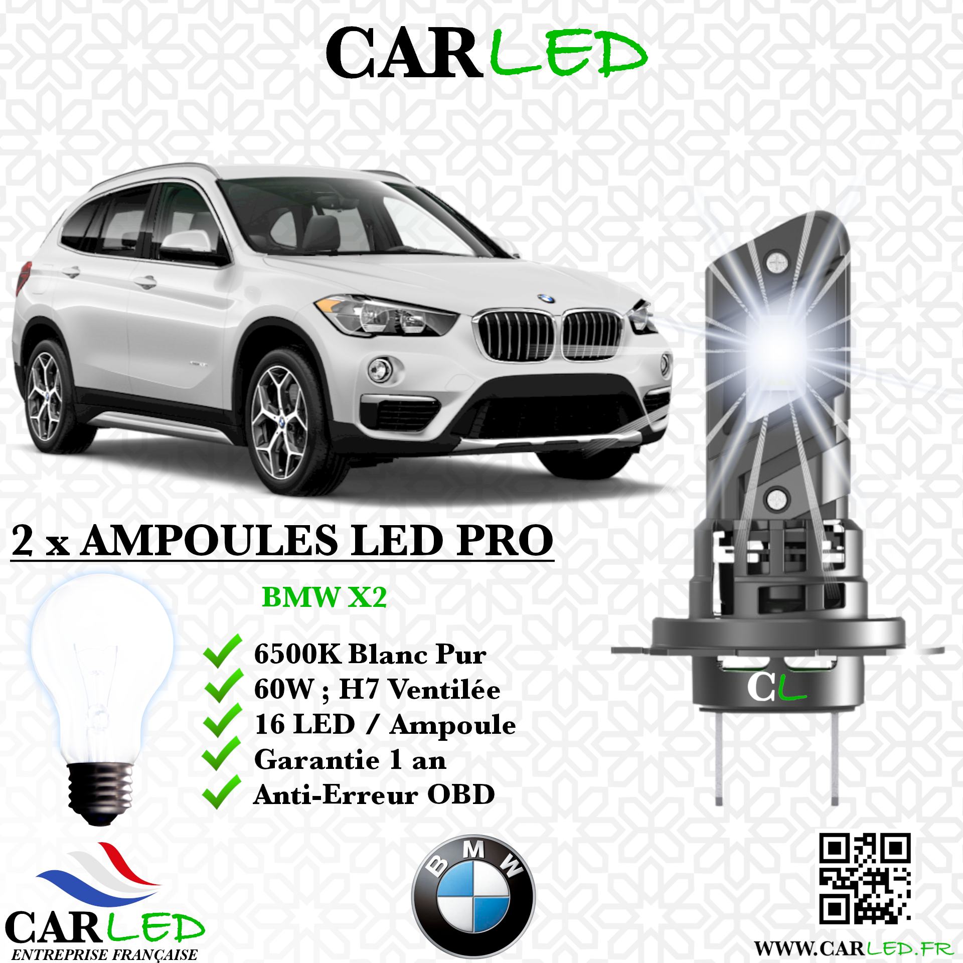 KIT AMPOULE LED BMW X2