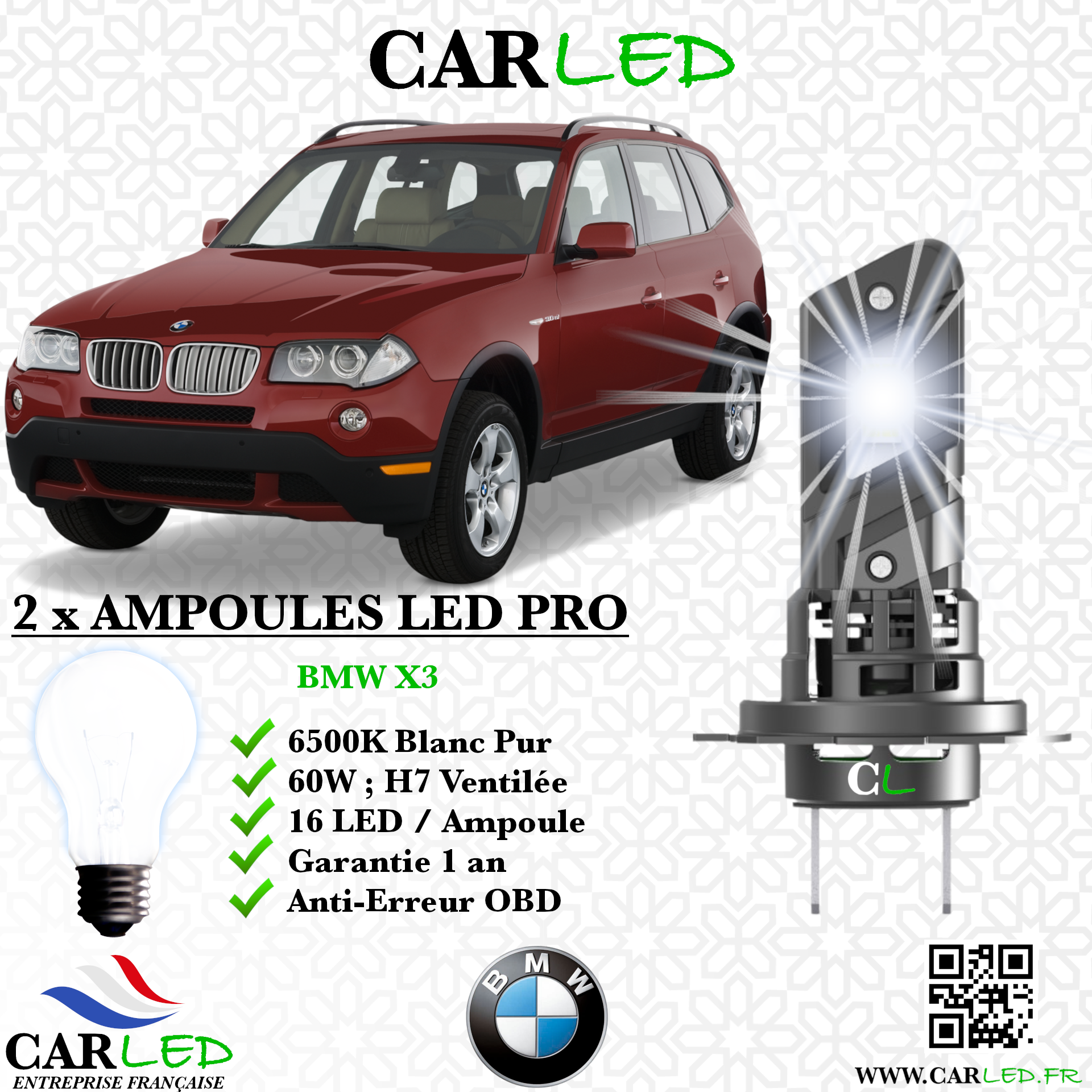 KIT AMPOULE LED BMW X3