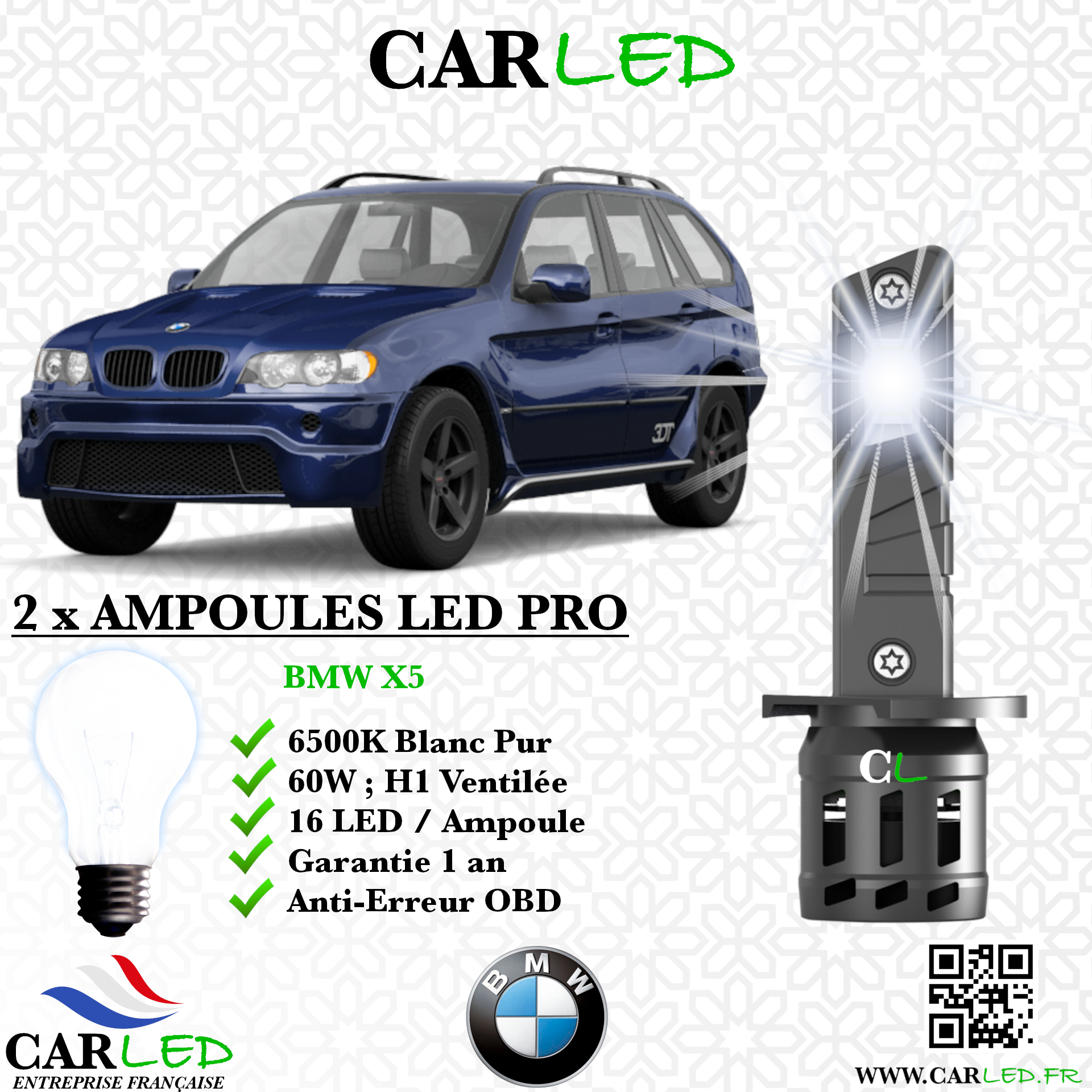 KIT AMPOULE LED BMW X5 E53