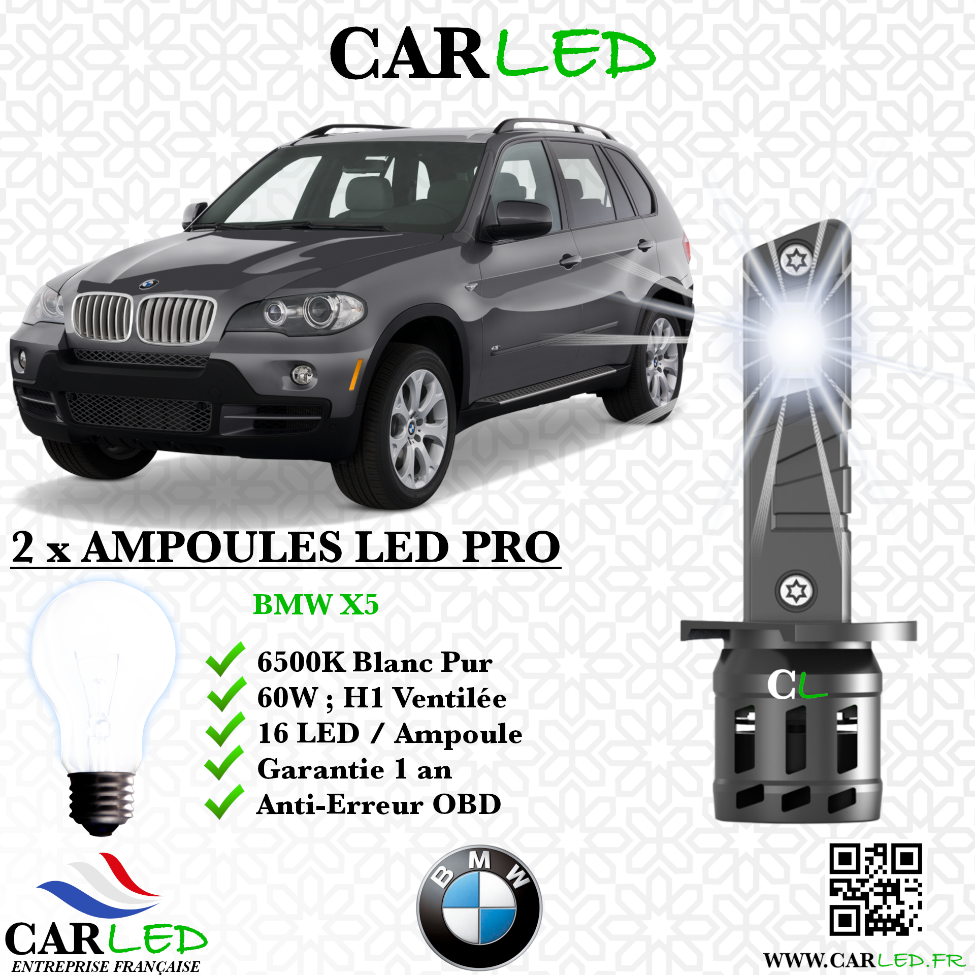 KIT AMPOULE LED BMW X5 E70