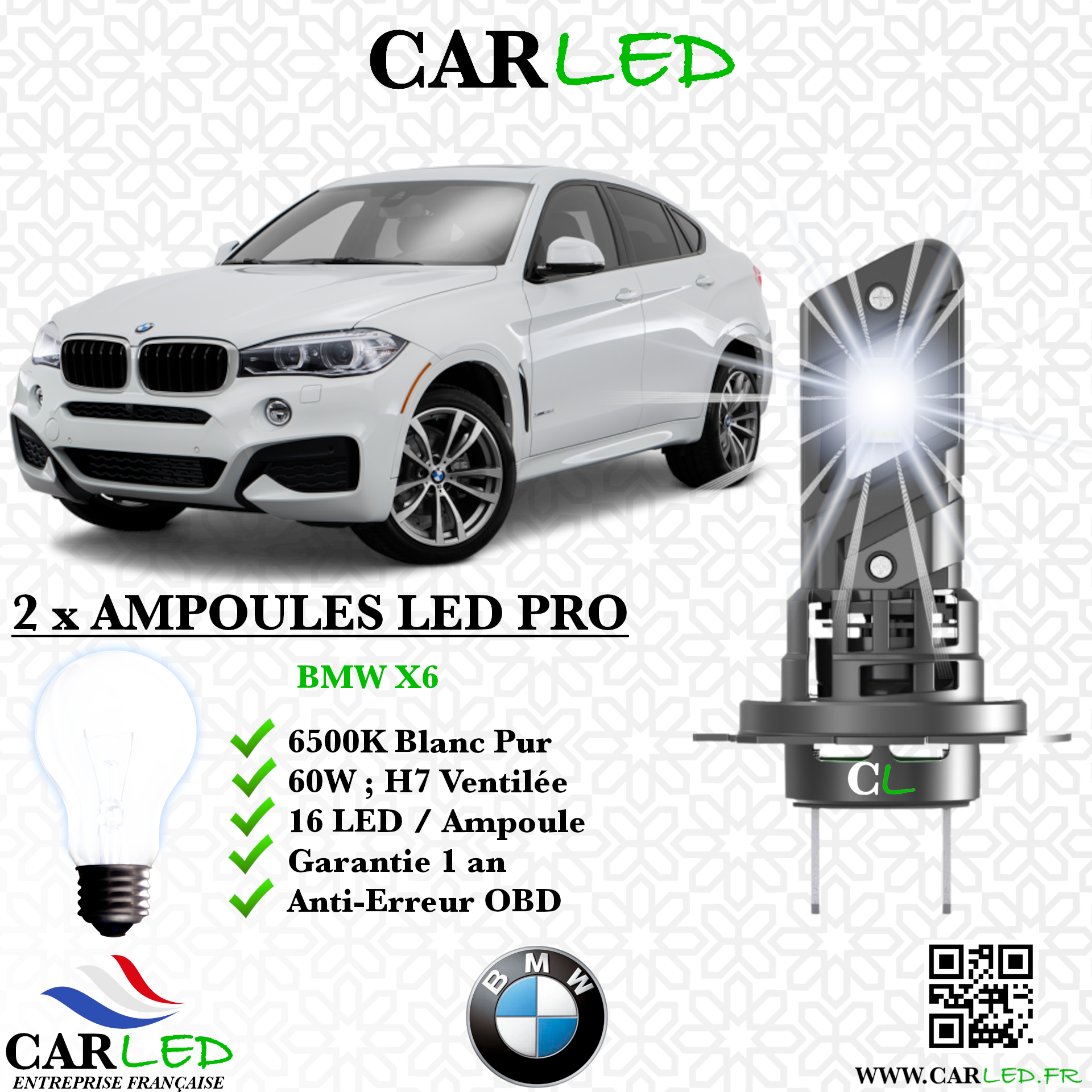 KIT AMPOULE LED BMW X6