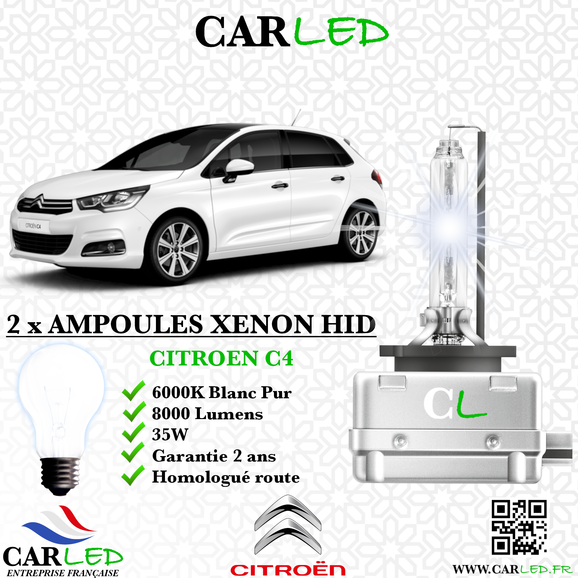 KIT AMPOULE HID XÉNON CITROEN C4