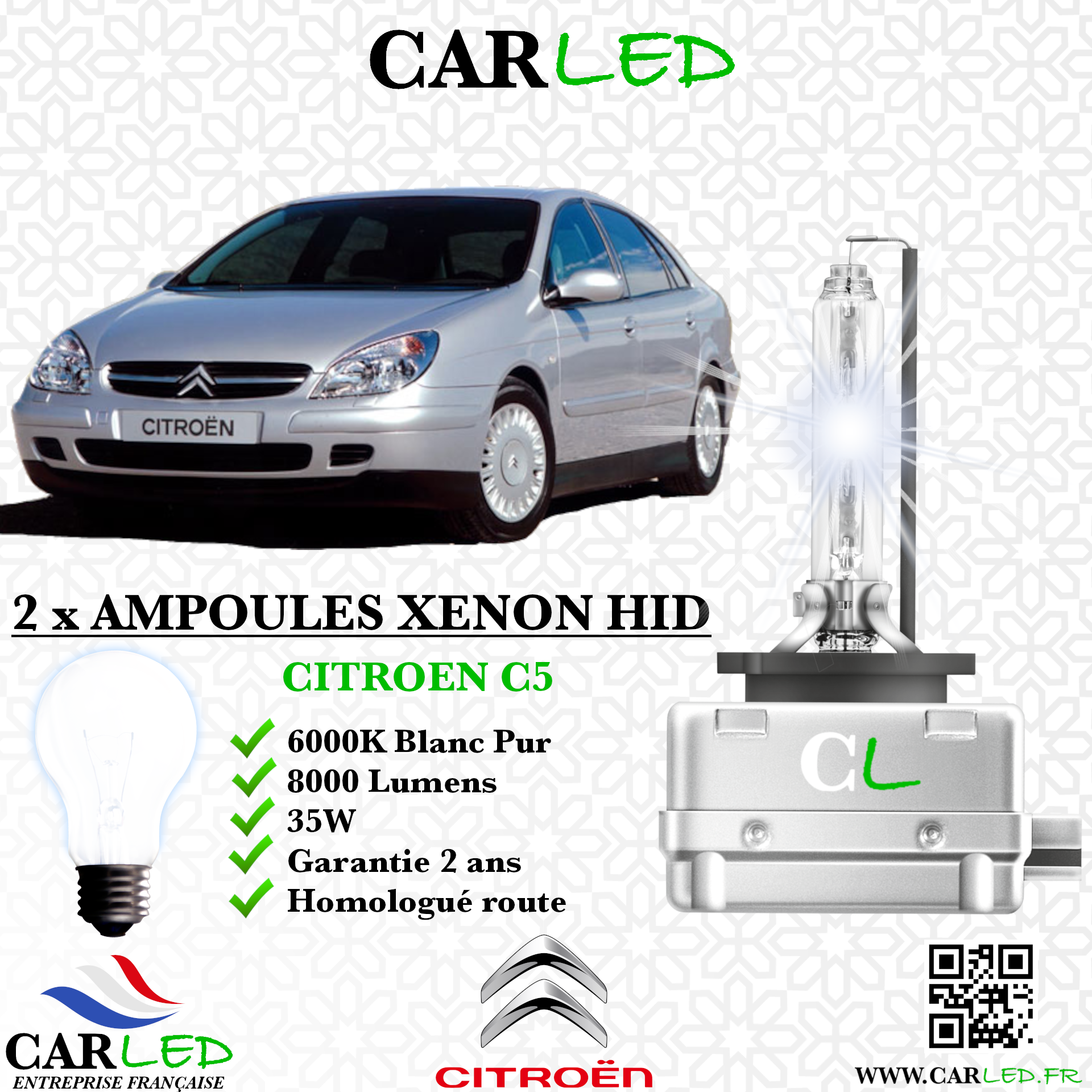 KIT AMPOULE HID XÉNON CITROEN C5