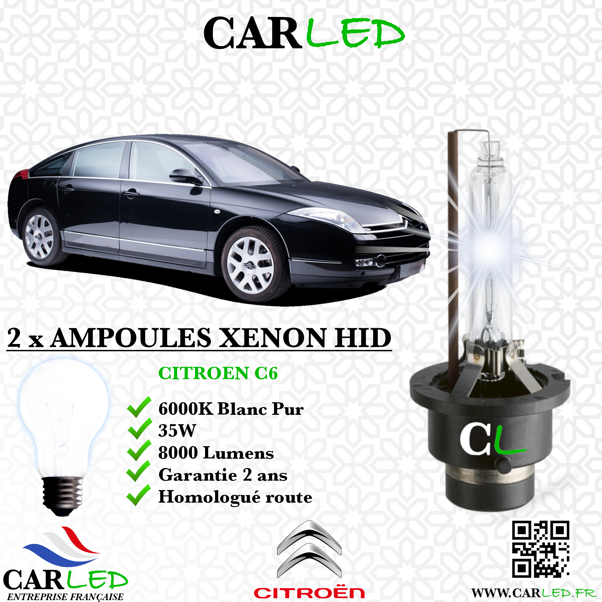KIT AMPOULE HID XÉNON CITROEN C6
