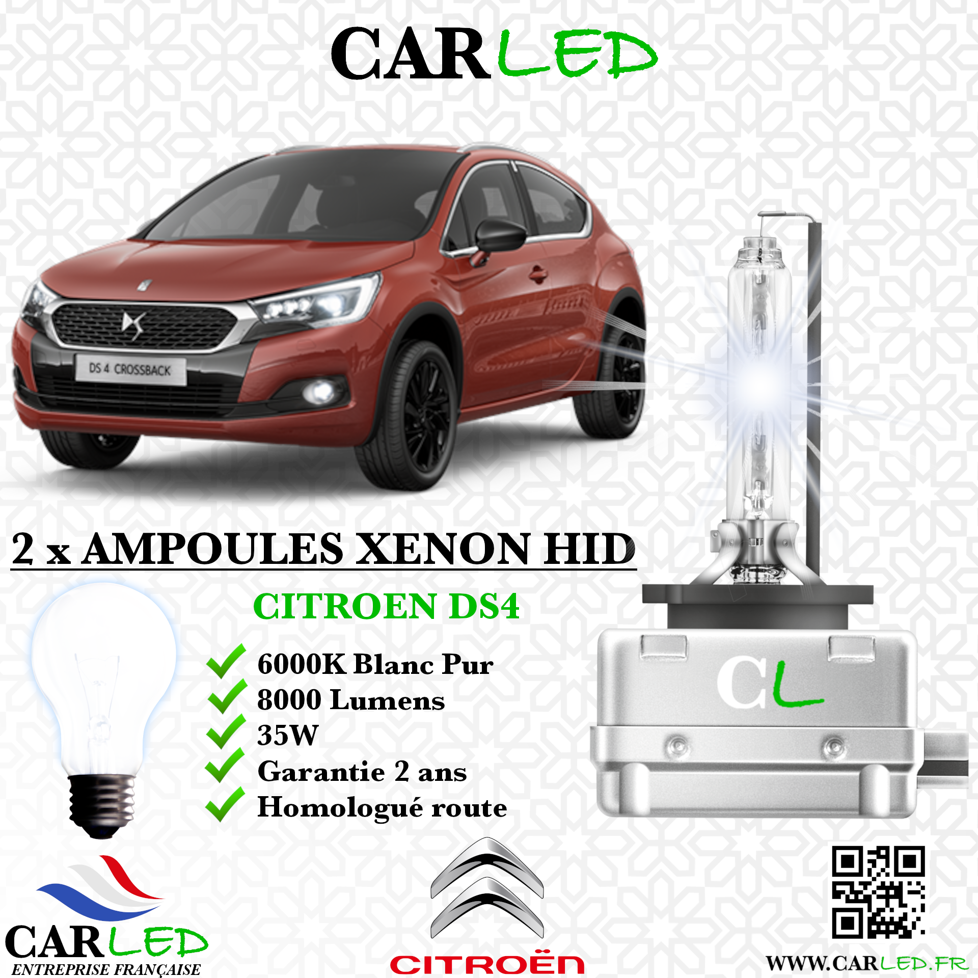 KIT AMPOULE HID XÉNON CITROEN DS4