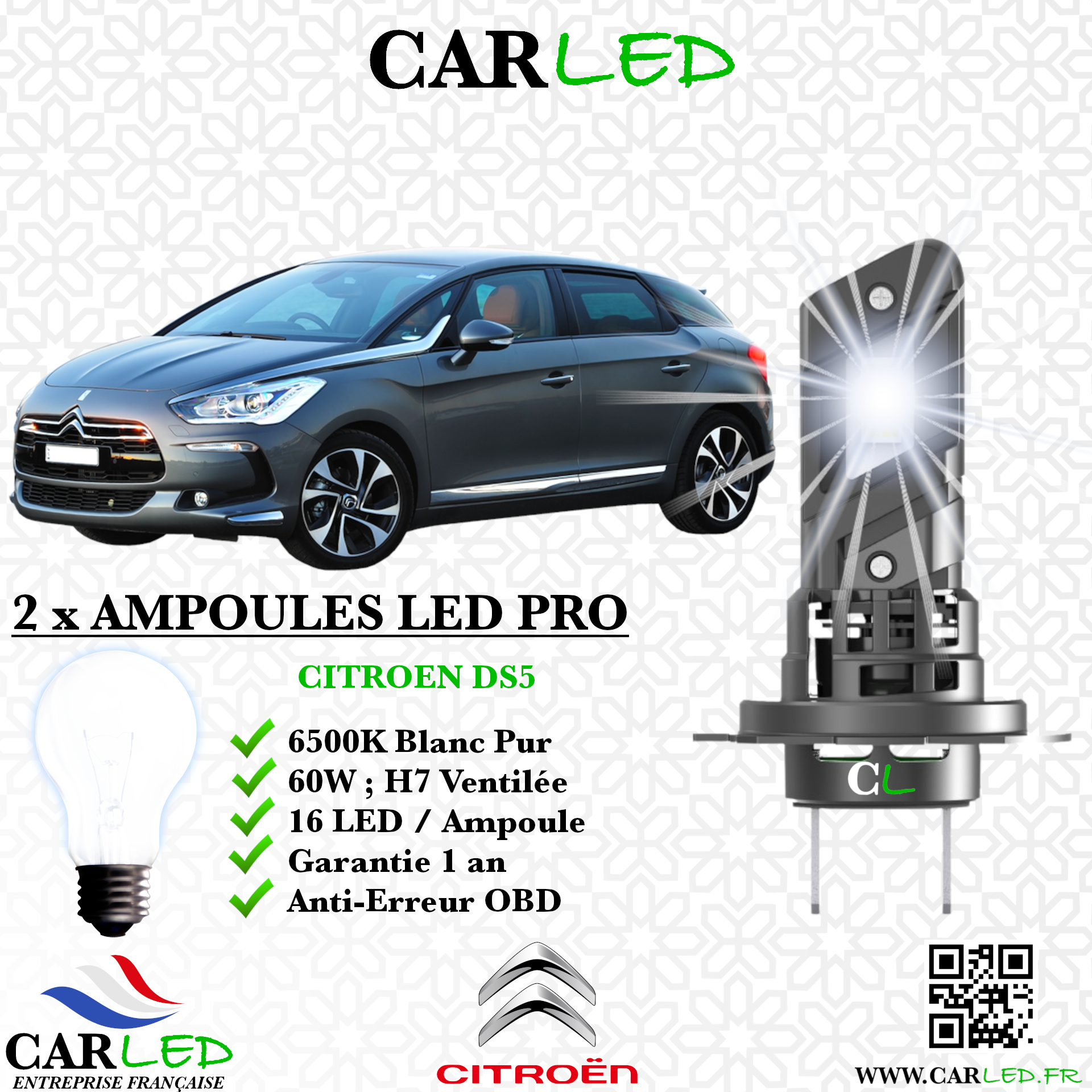 KIT AMPOULE LED CITROEN DS5