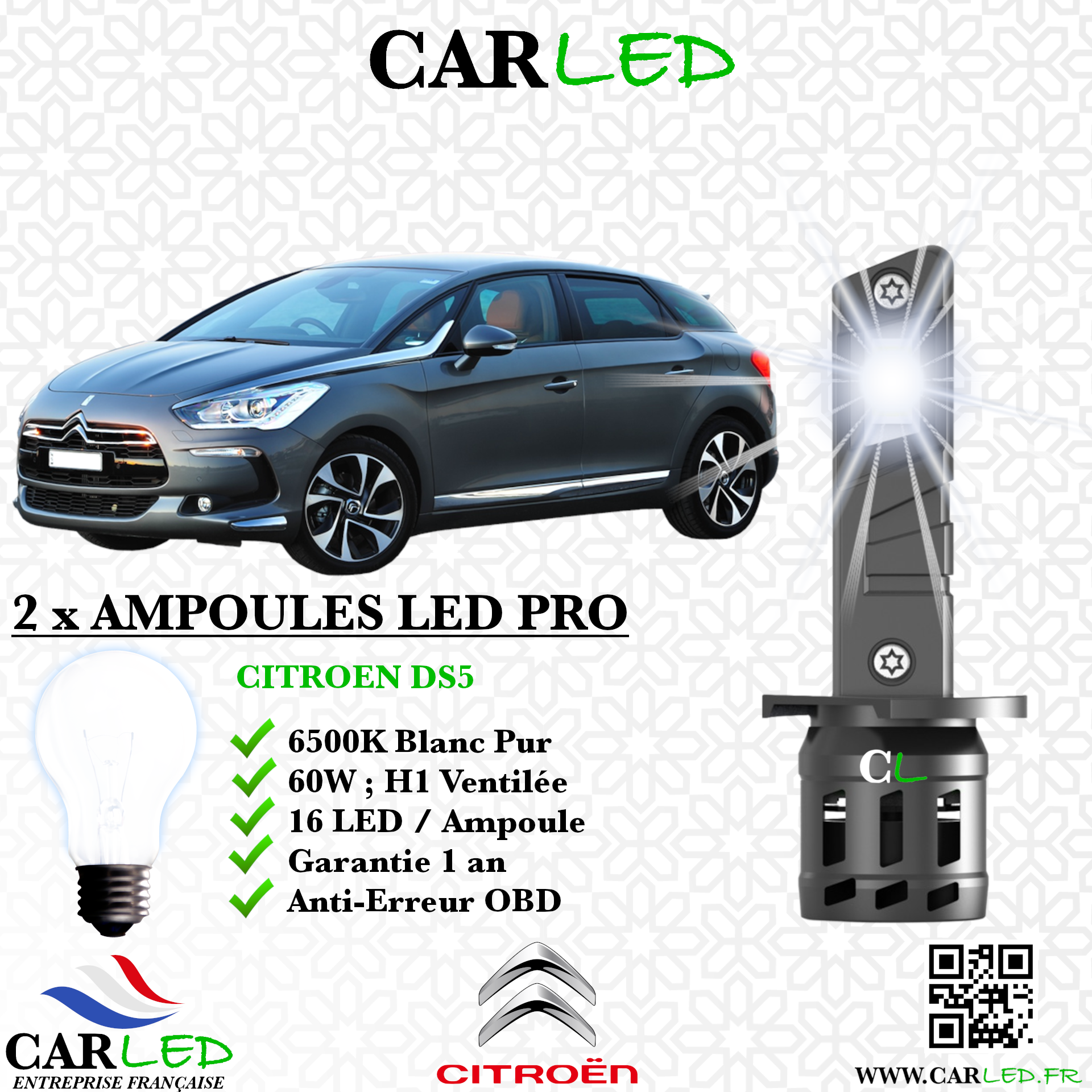 KIT AMPOULE LED CITROEN DS5