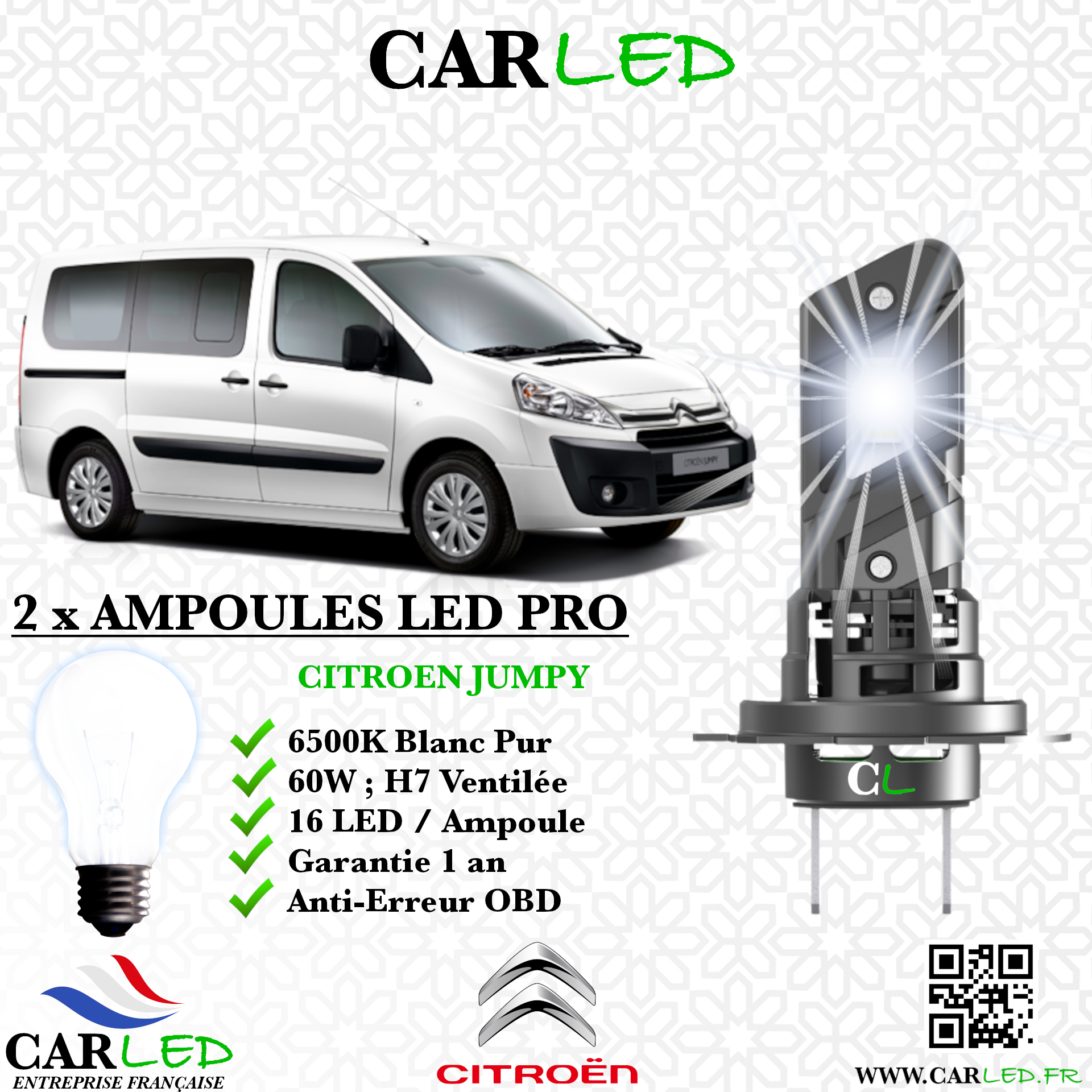 KIT AMPOULE LED CITROEN JUMPY
