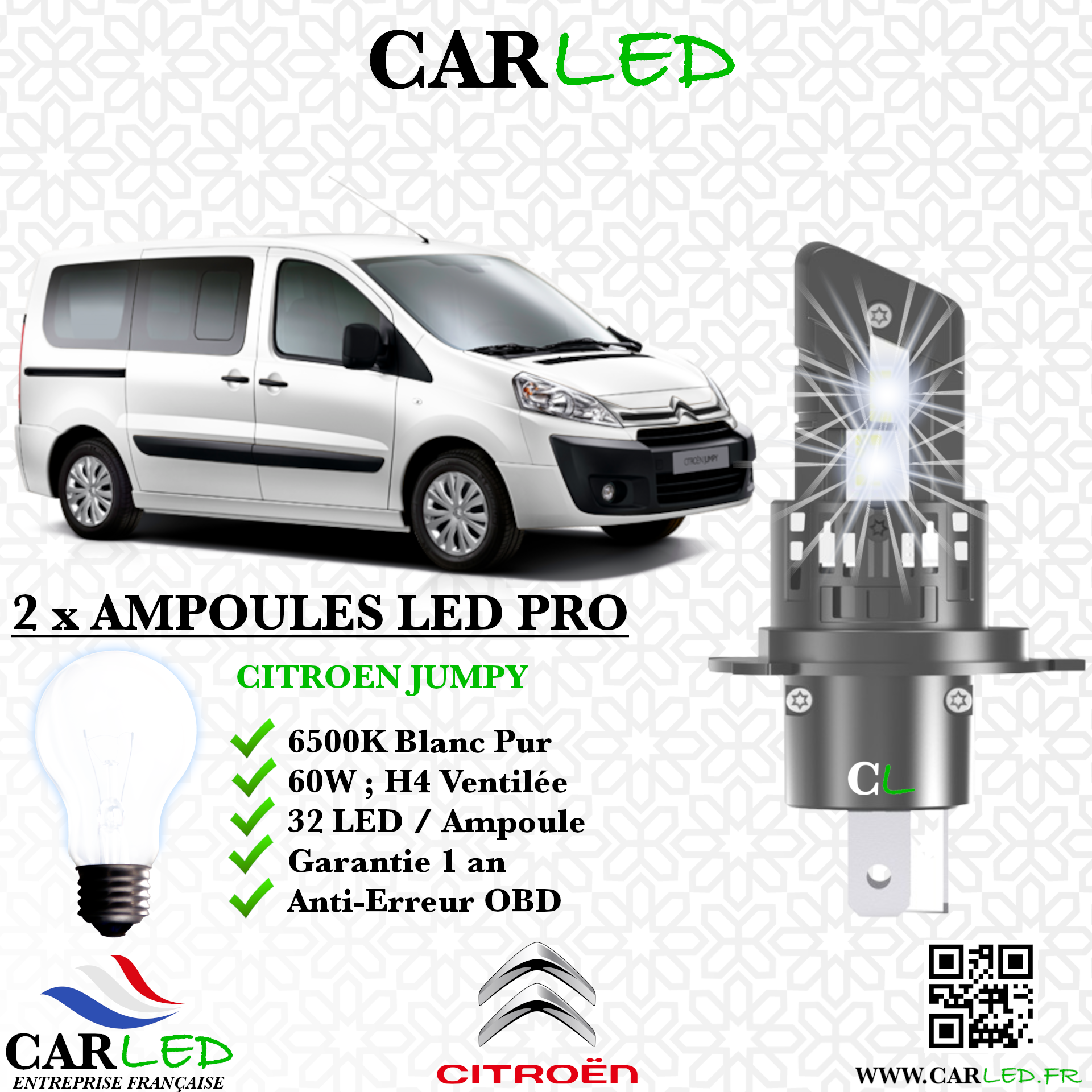 KIT AMPOULE LED CITROEN JUMPY