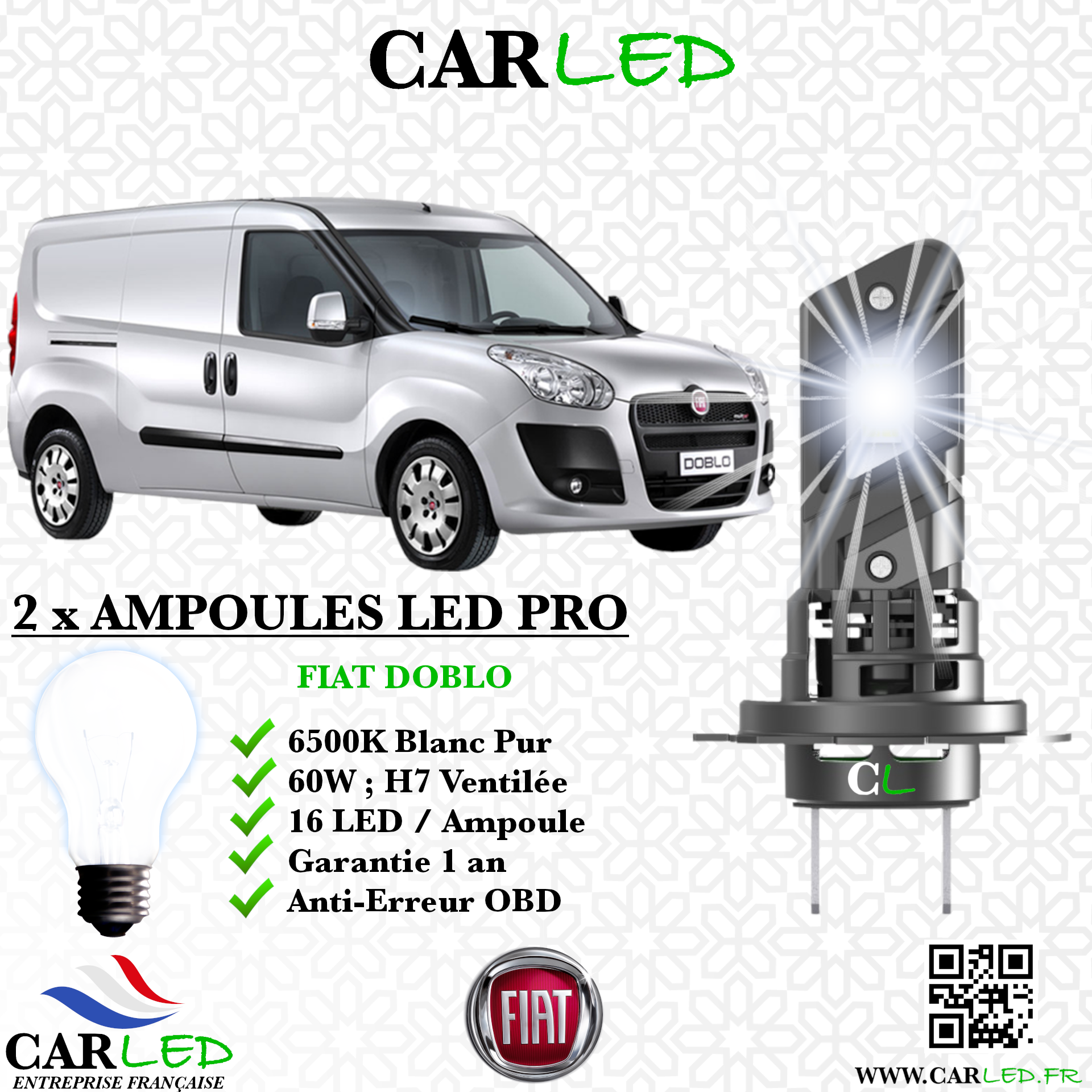 KIT AMPOULE LED FIAT DOBLO