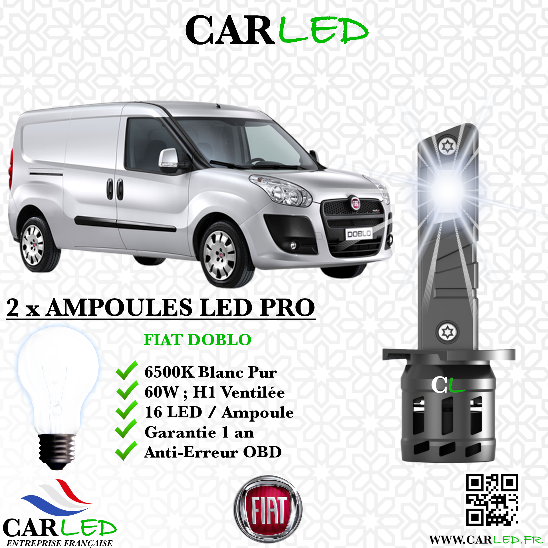 KIT AMPOULE LED FIAT DOBLO