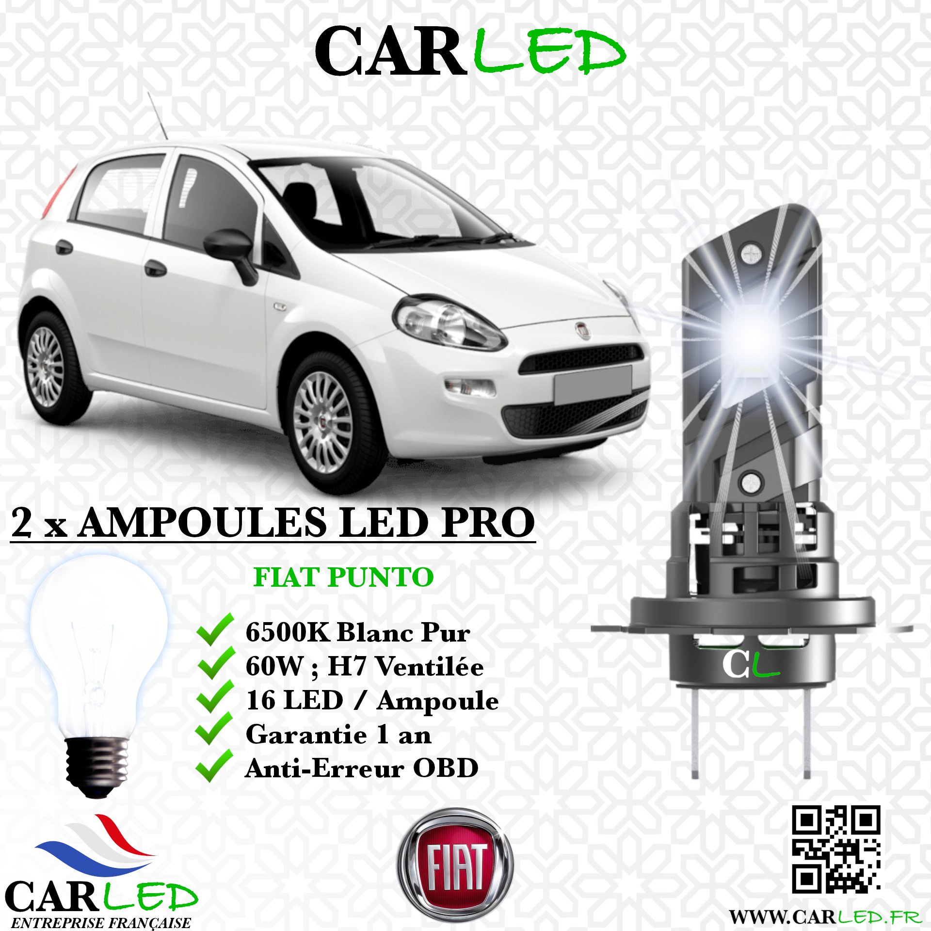 KIT AMPOULE LED FIAT PUNTO