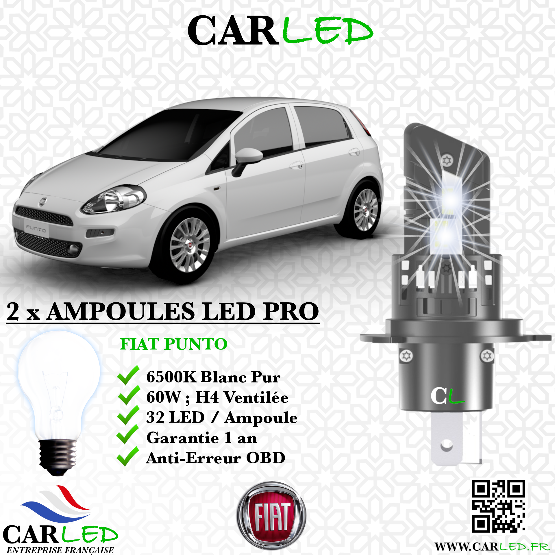 KIT AMPOULE LED FIAT PUNTO