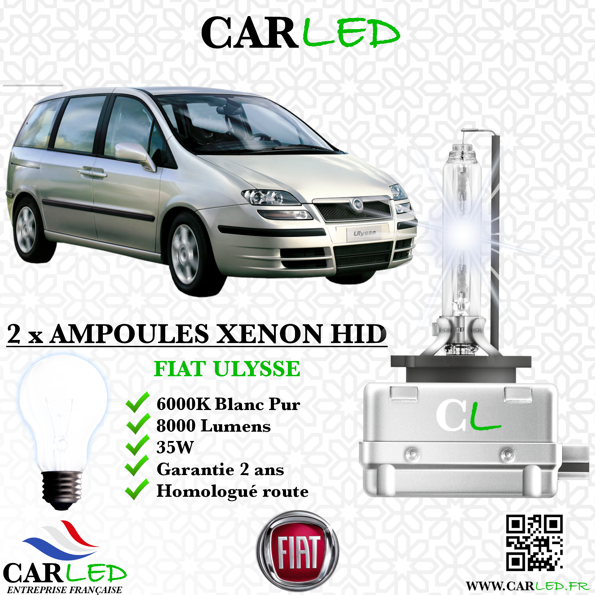 KIT AMPOULE HID XÉNON FIAT ULYSSE