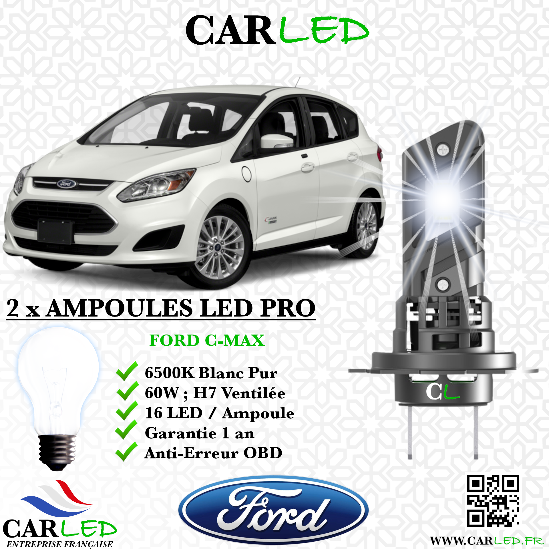 KIT AMPOULE LED FORD C-MAX